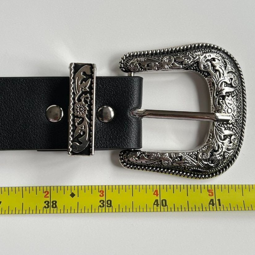 Designer × Japanese Brand Vintage black American western cowboy boho star-studded belt Size ONE SIZE - 2 Thumbnail