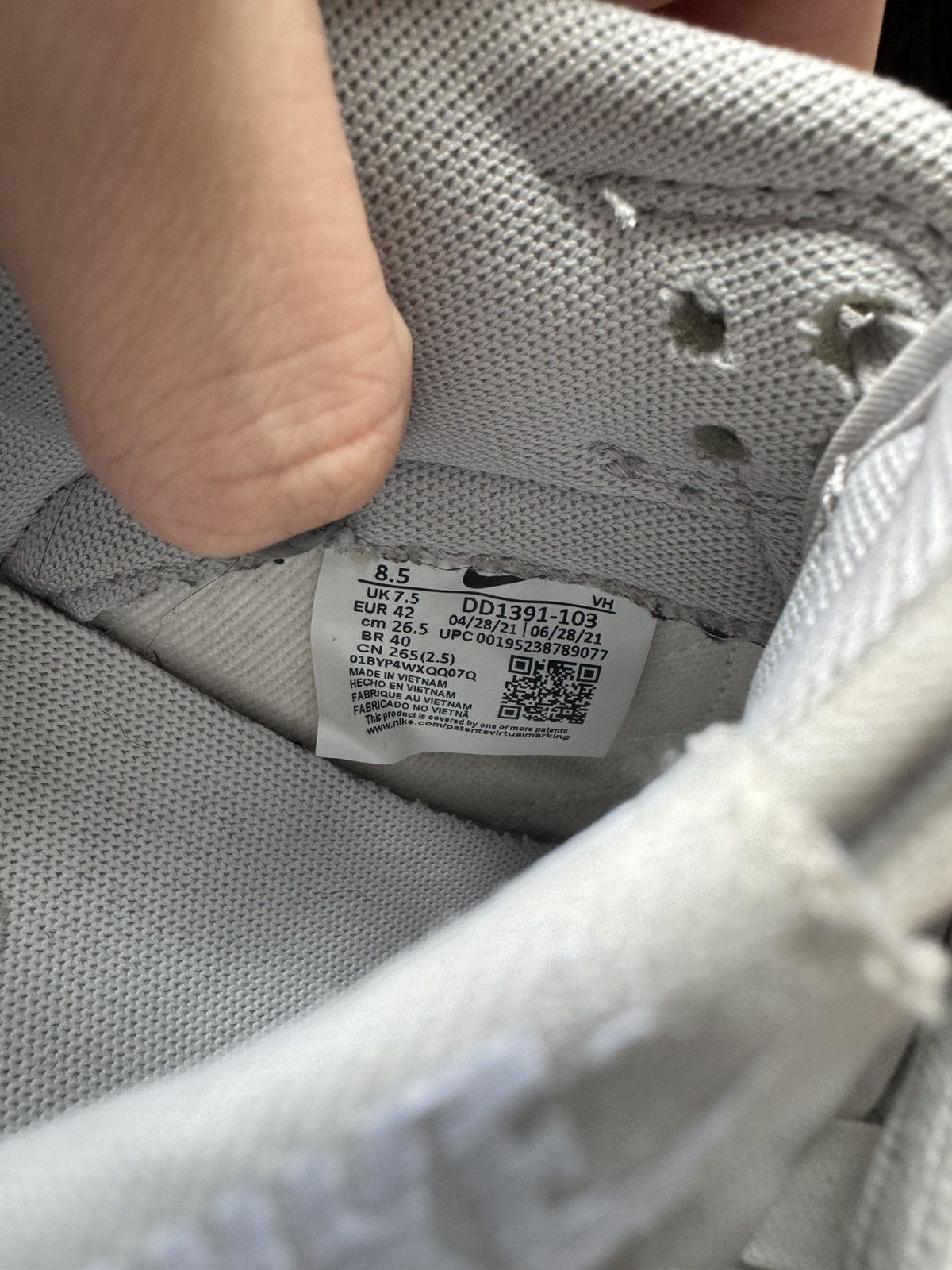 Nike Dunk Low Grey Fog Size US 8.5 / EU 41-42 - 6 Thumbnail