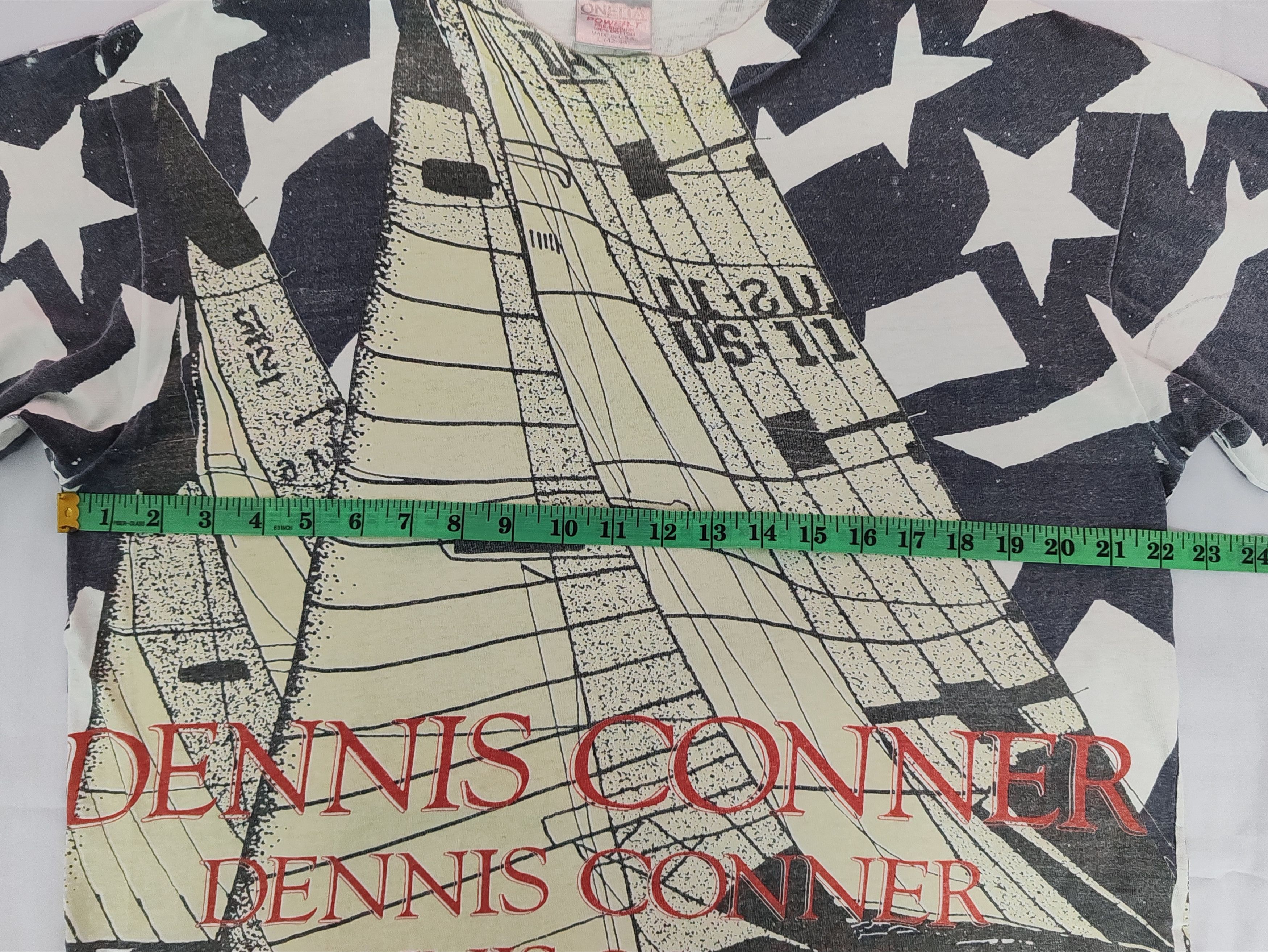 Vintage Vintage Dennis Conner Yachtsman Over Print Tee Stitches Size US L / EU 52-54 / 3 - 4 Thumbnail