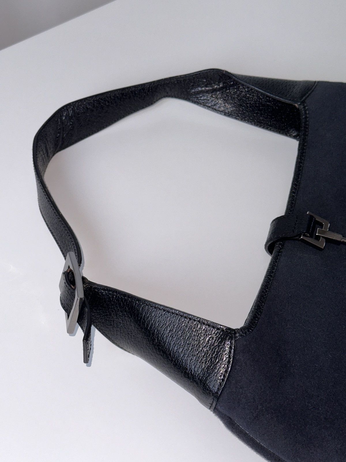 Gucci GUCCI Jackie Bag Wool Leather Black / Navy 001•3306 Size ONE SIZE - 15 Thumbnail