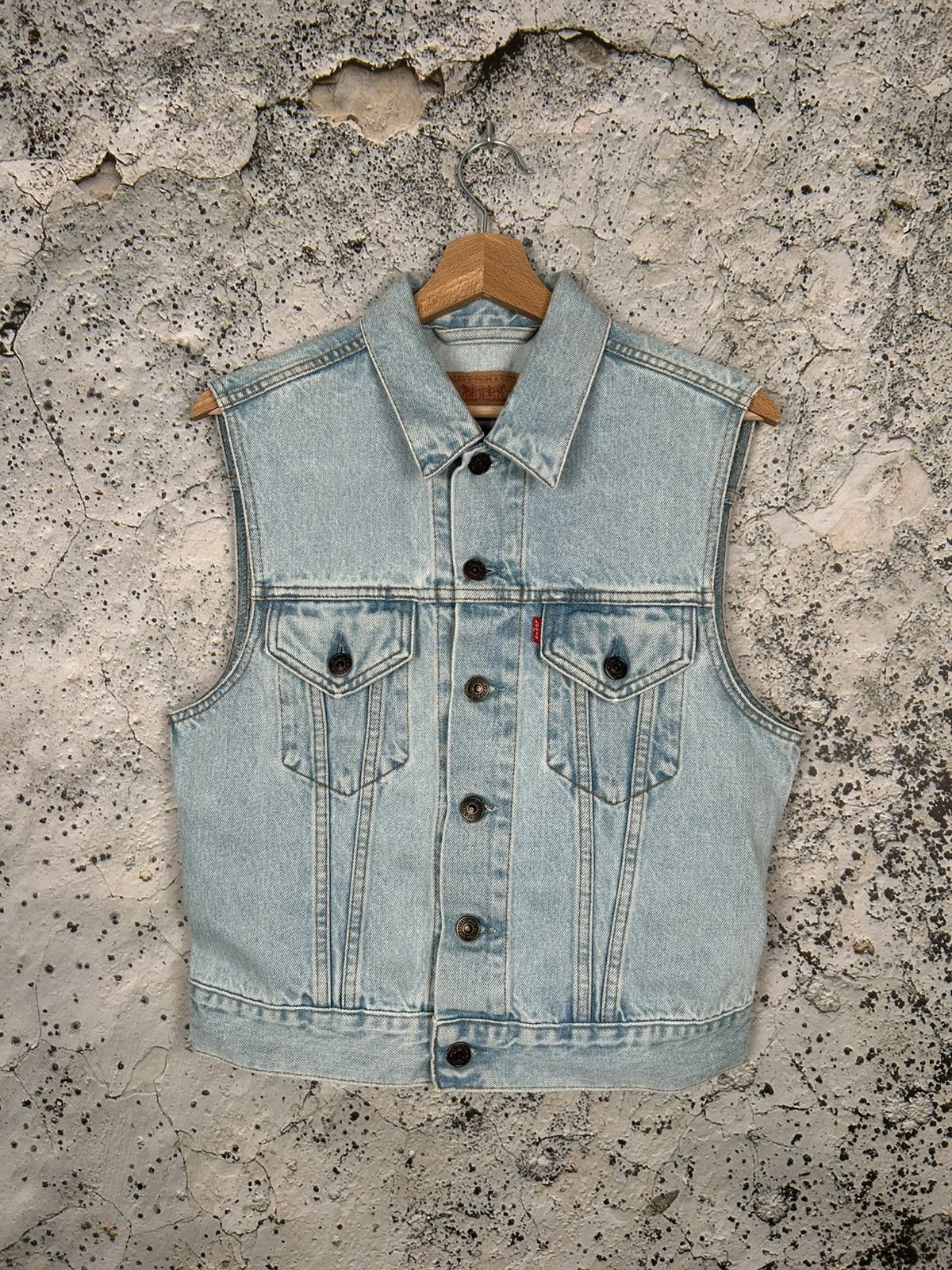 Levi's Vintage 1992 Archive Levi’s 90s Denim Vest Jeans Rare Size US S / EU 44-46 / 1 - 1 Thumbnail