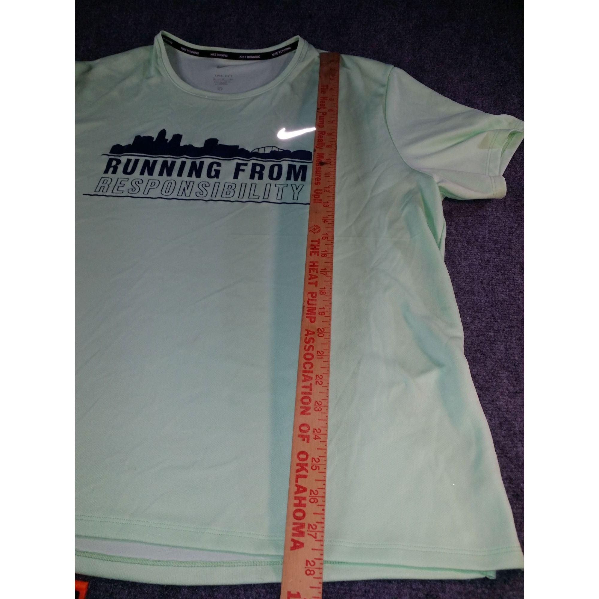Nike Nike Tshirt Men Sz XL Lime Green Dri Fit Running From Respon Size US XL / EU 56 / 4 - 3 Thumbnail
