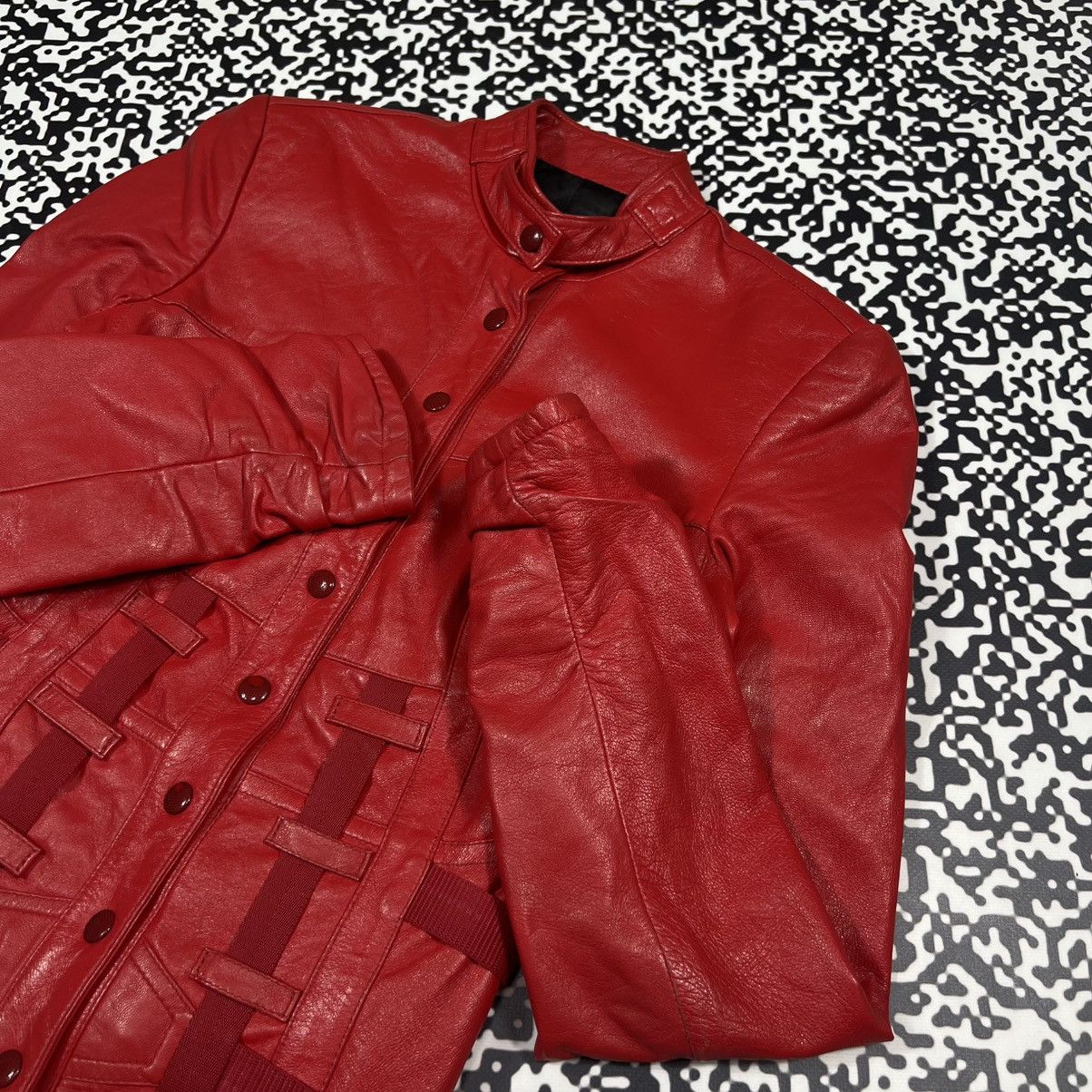 Japanese Brand Vintage Y2K Japanese Leather Jacket With Straps Moto Style Size S / US 4 / IT 40 - 13 Thumbnail