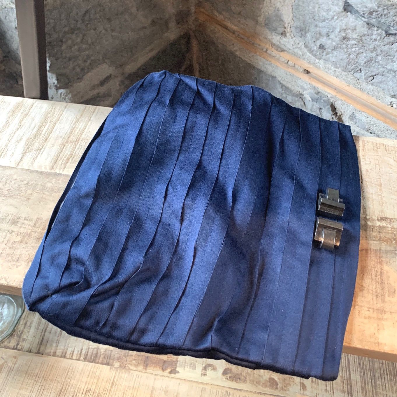 Lanvin Lanvin Navy Ribbon Flap Clutch Size ONE SIZE - 10 Thumbnail