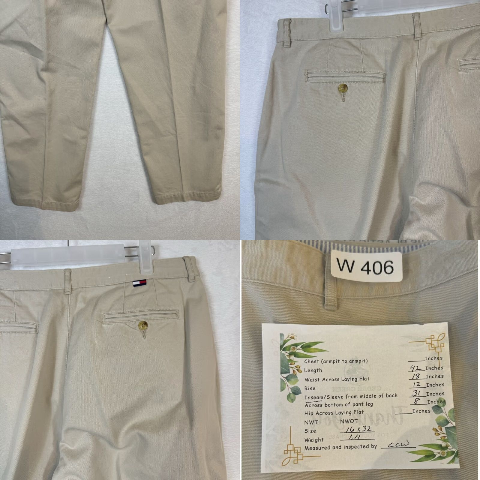 Tommy Hilfiger Tommy Hilfiger Chino Pants Women’s 16/32 Mallet 100% Cotton High-Rise Straight Mens? Size 38" / US 16 / IT 52 - 8 Thumbnail