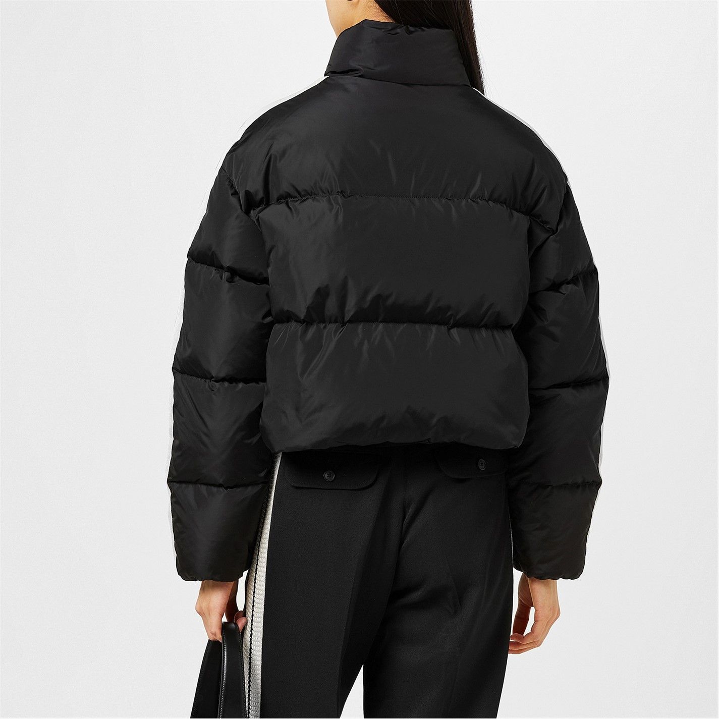 Palm Angels o1g2r1mq0325 Cropped Track Padded jacket in Black & White Size M / US 6-8 / IT 42-44 - 5 Thumbnail