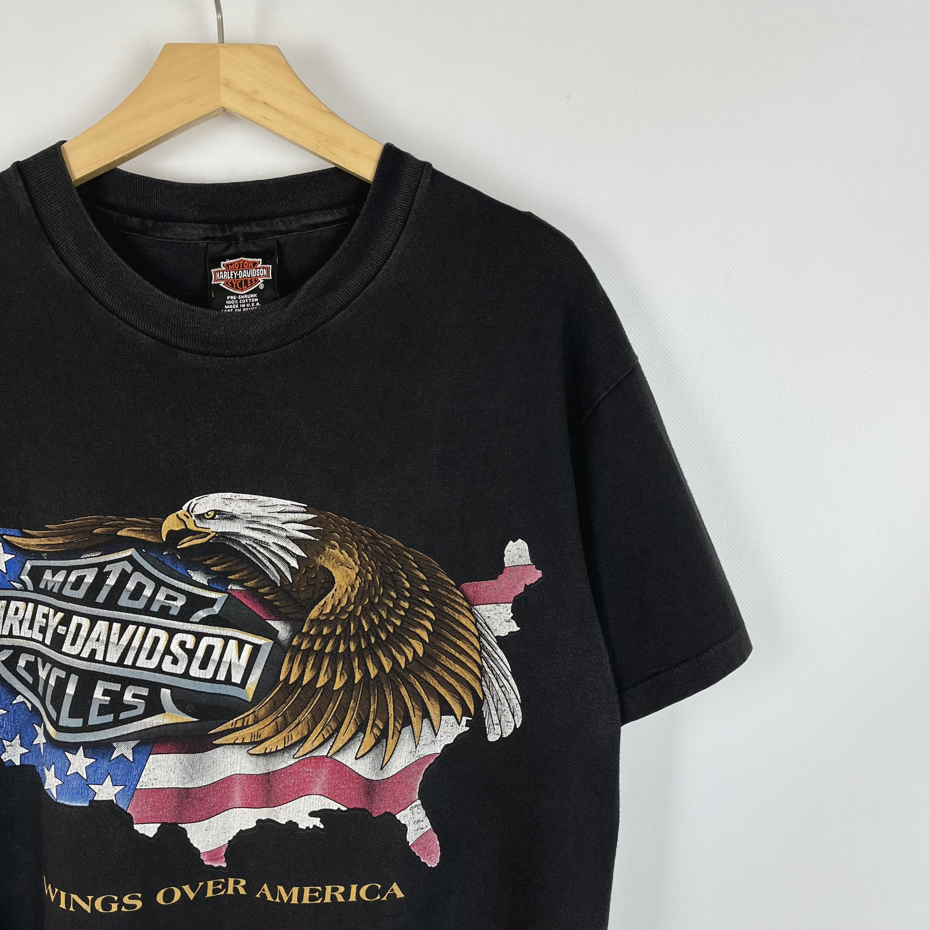 Harley Davidson Vintage Harley Davidson Wings Over America T Shirt 90’s Size US L / EU 52-54 / 3 - 2 Thumbnail