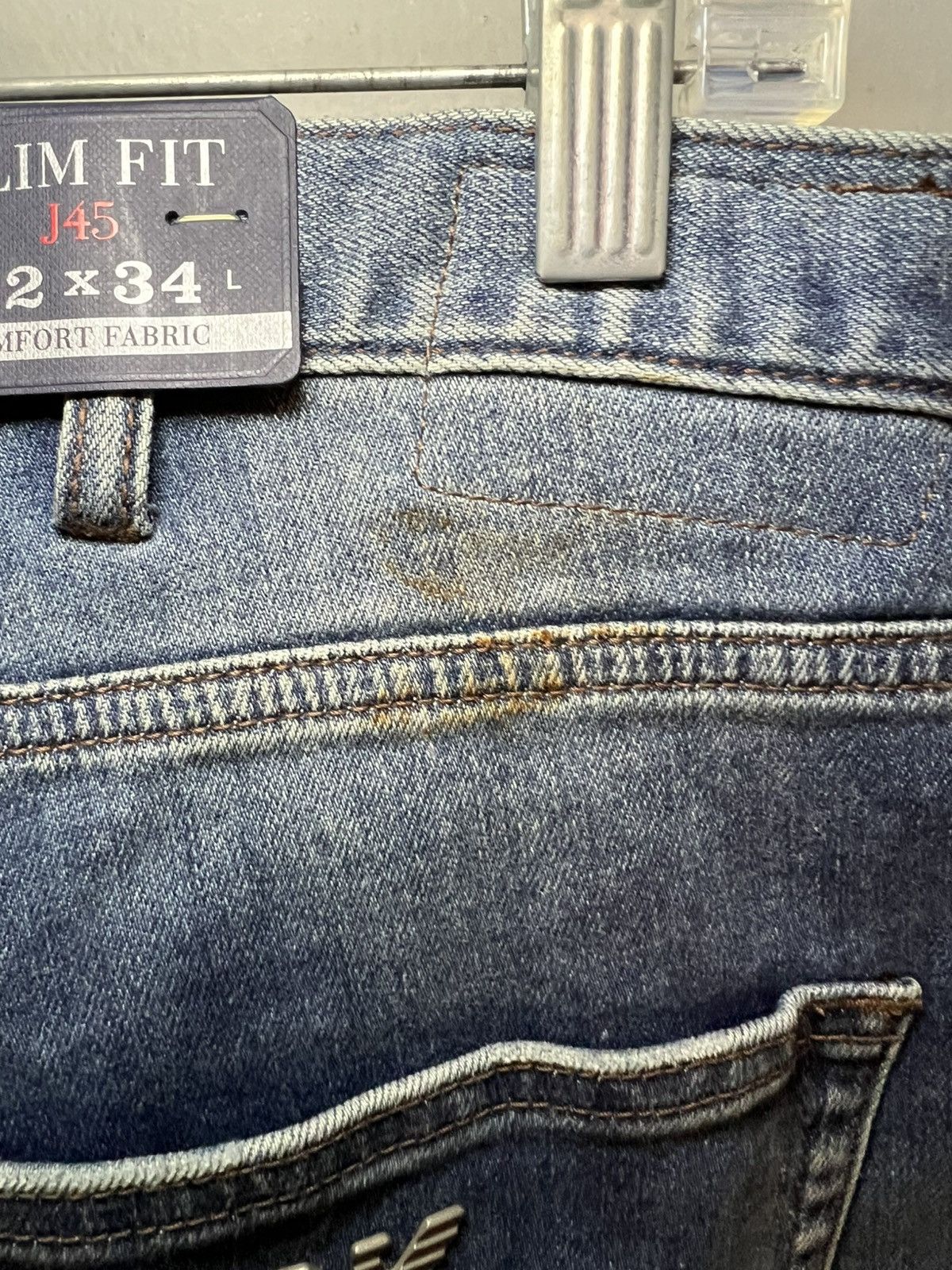 Armani Armani Jeans J45 slim fit faded blue jeans Size US 32 / EU 48 - 16 Thumbnail