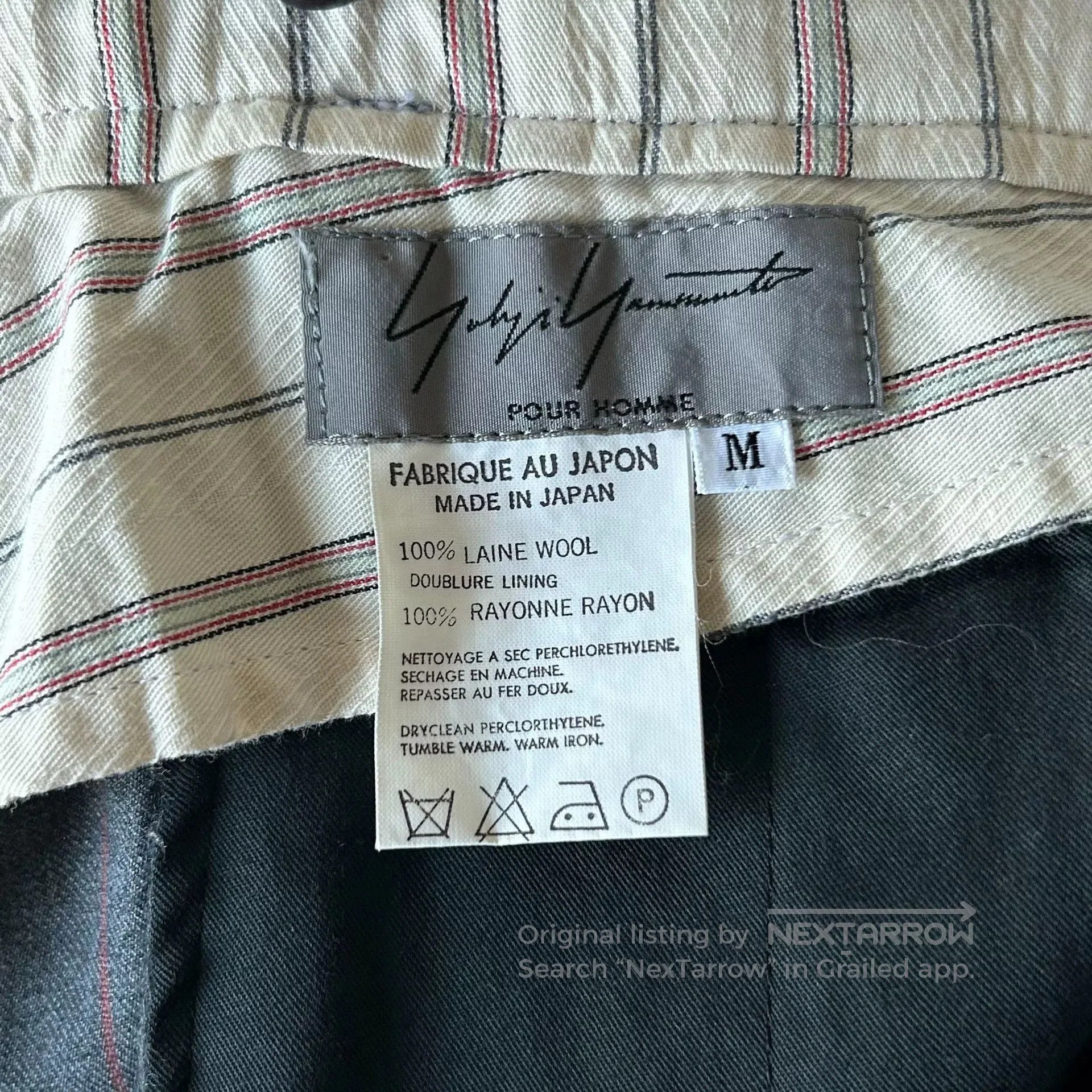 Yohji Yamamoto Gray Orange Striped Pants.