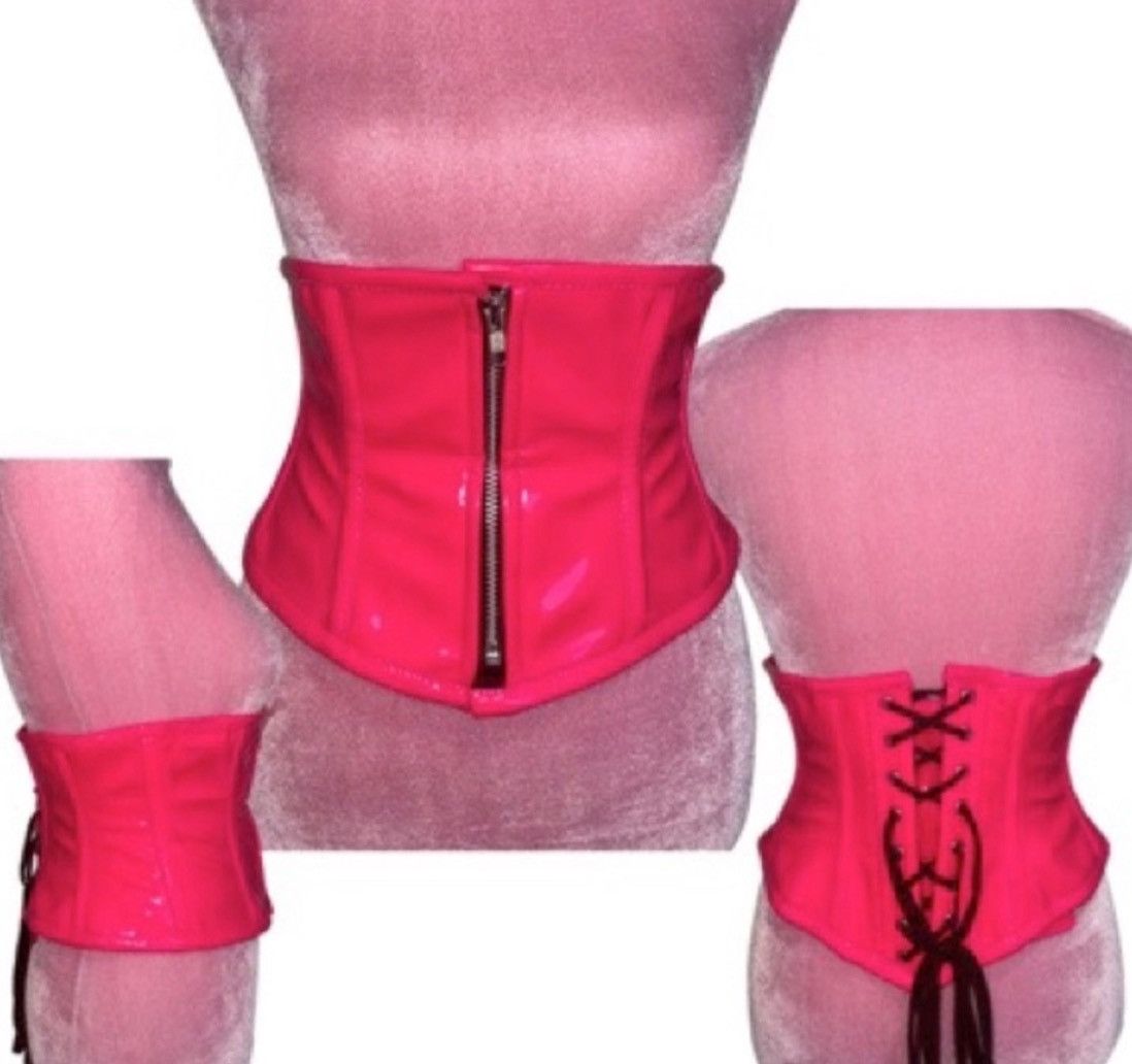 Other Hot Leather Pink Corset Small Size ONE SIZE - 2 Thumbnail