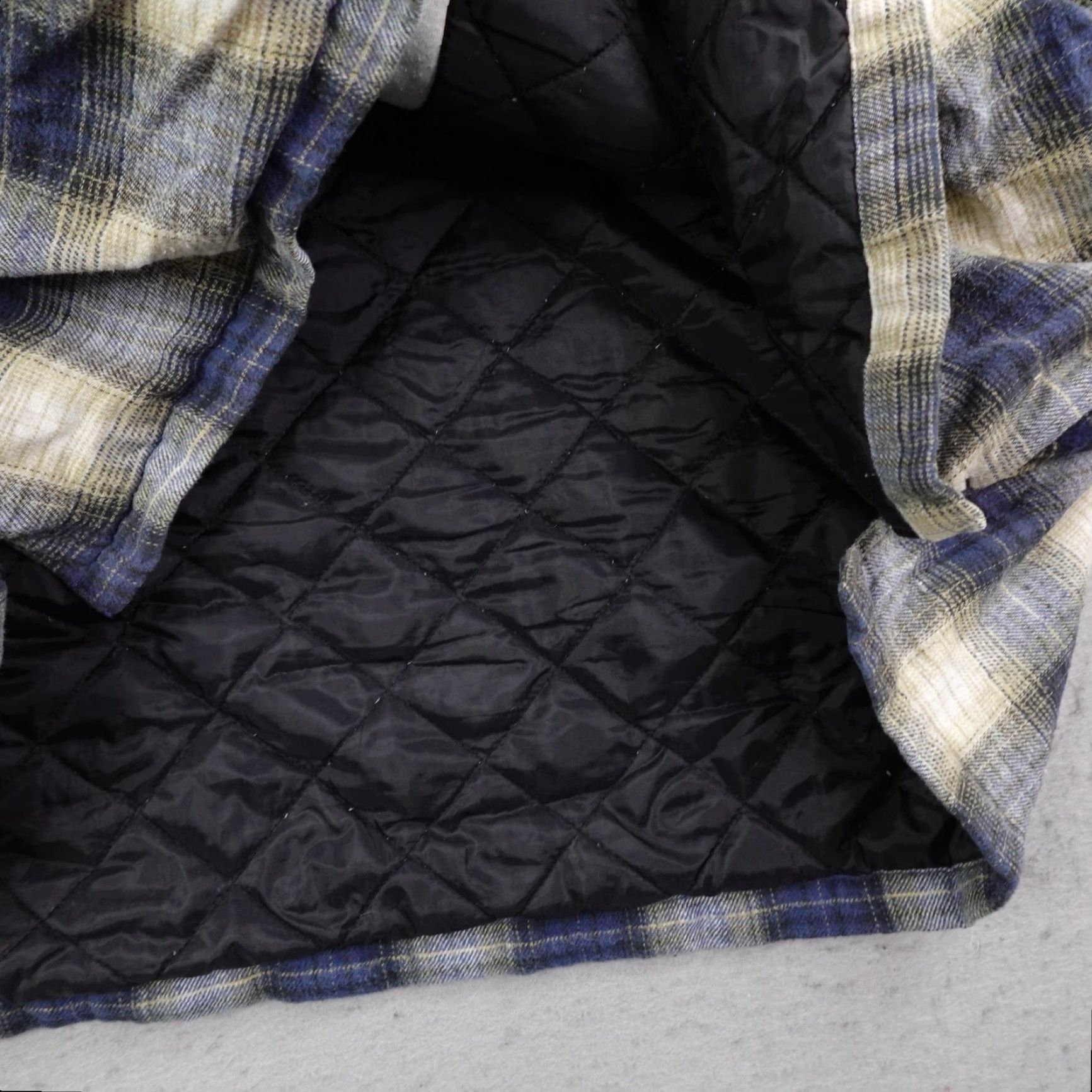 Vintage VINTAGE Big Mac Jacket Mens 3XL Tall Blue Plaid Quilted Flannel Hoodie Work Coat Size US XXL / EU 58 / 5 - 4 Thumbnail