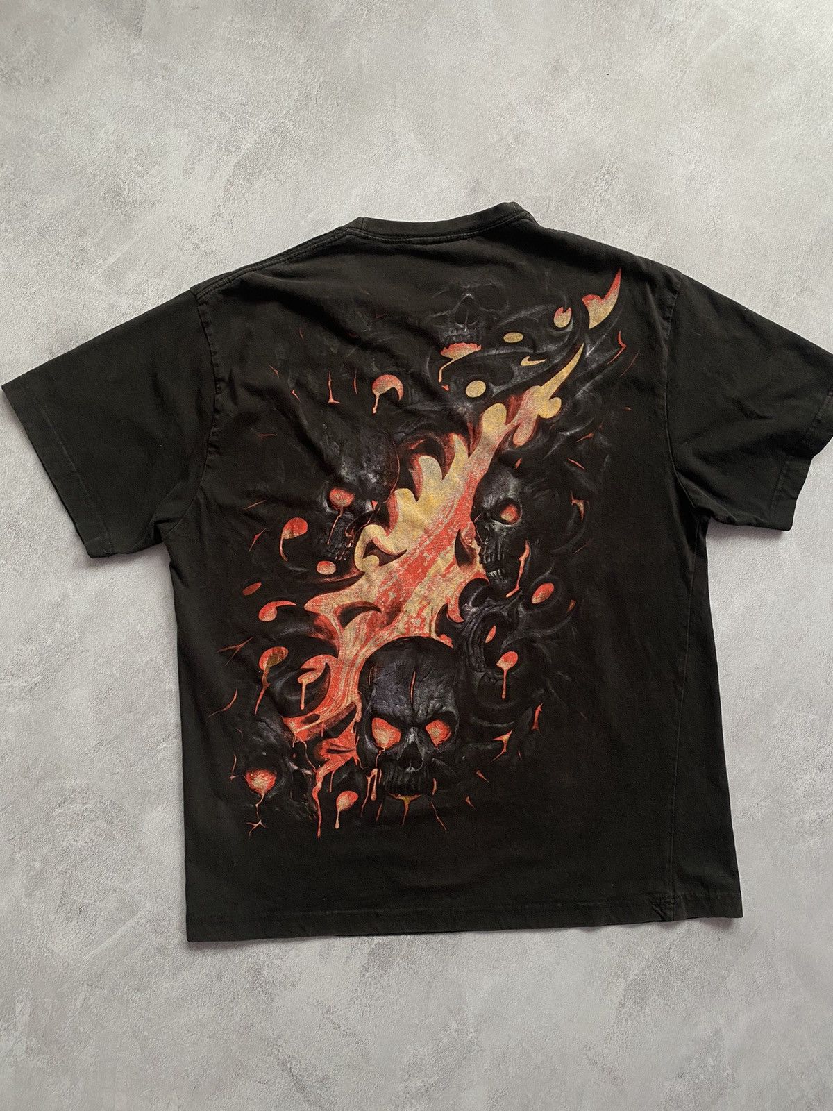 Band Tees × Vintage Vintage Spiral T-Shirt Full Print "Death" Logo Size L Size US L / EU 52-54 / 3 - 3 Thumbnail
