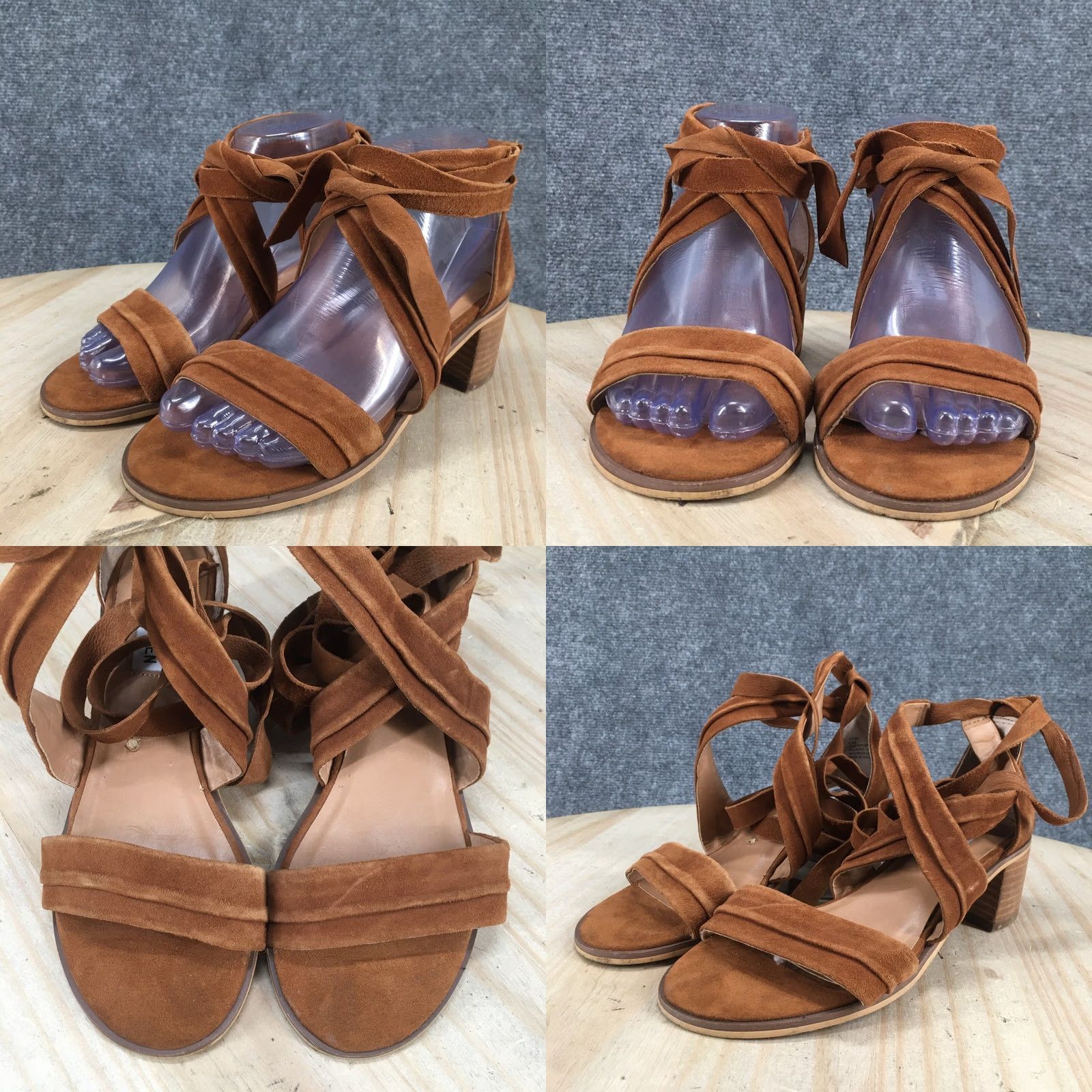 Steve Madden Steve Madden Strappy Womens Brown Sandals Ritual Casual Ankle Suede Heels Size US 7 / IT 37 - 8 Thumbnail