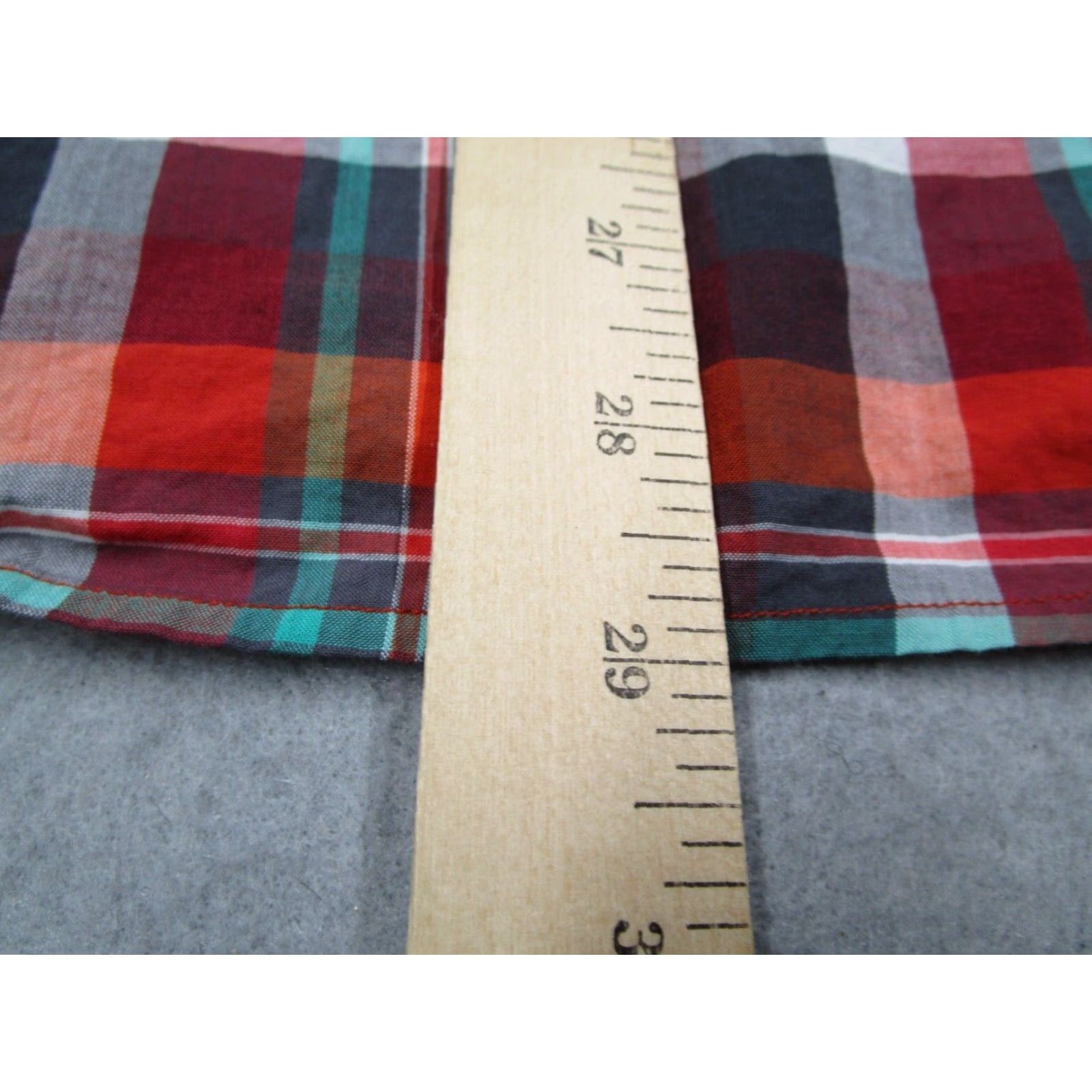 Garbstore Garbstore Button Up Shirt Mens Small Red Plaid Long Sleeve Cotton Made in Portugal Mens Size US S / EU 44-46 / 1 - 7 Thumbnail