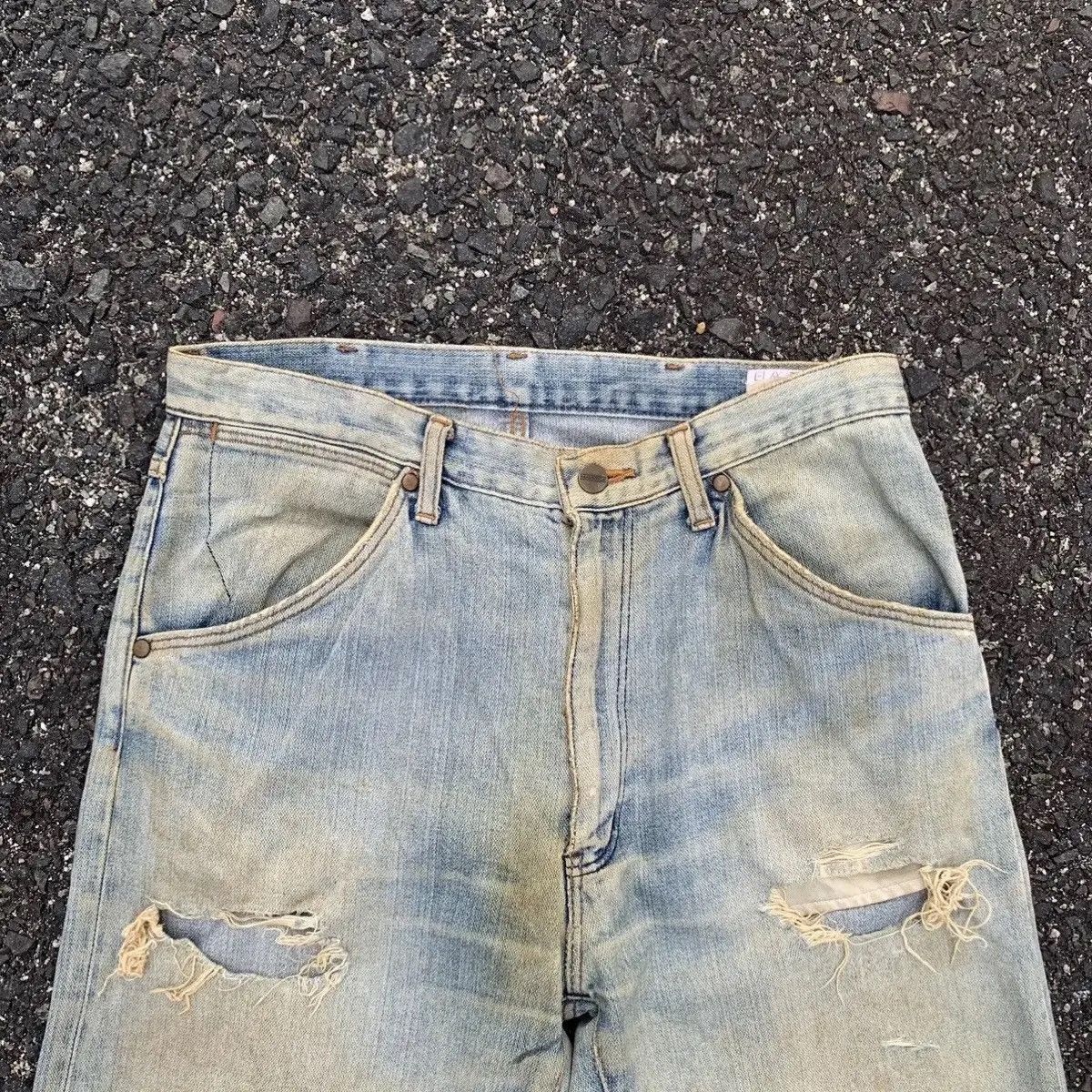 Vintage ‼️ SUPER RIPPED‼️ Vtg Maverick By Blue Bell Jean 31x32 Pants Size US 31 - 3 Thumbnail