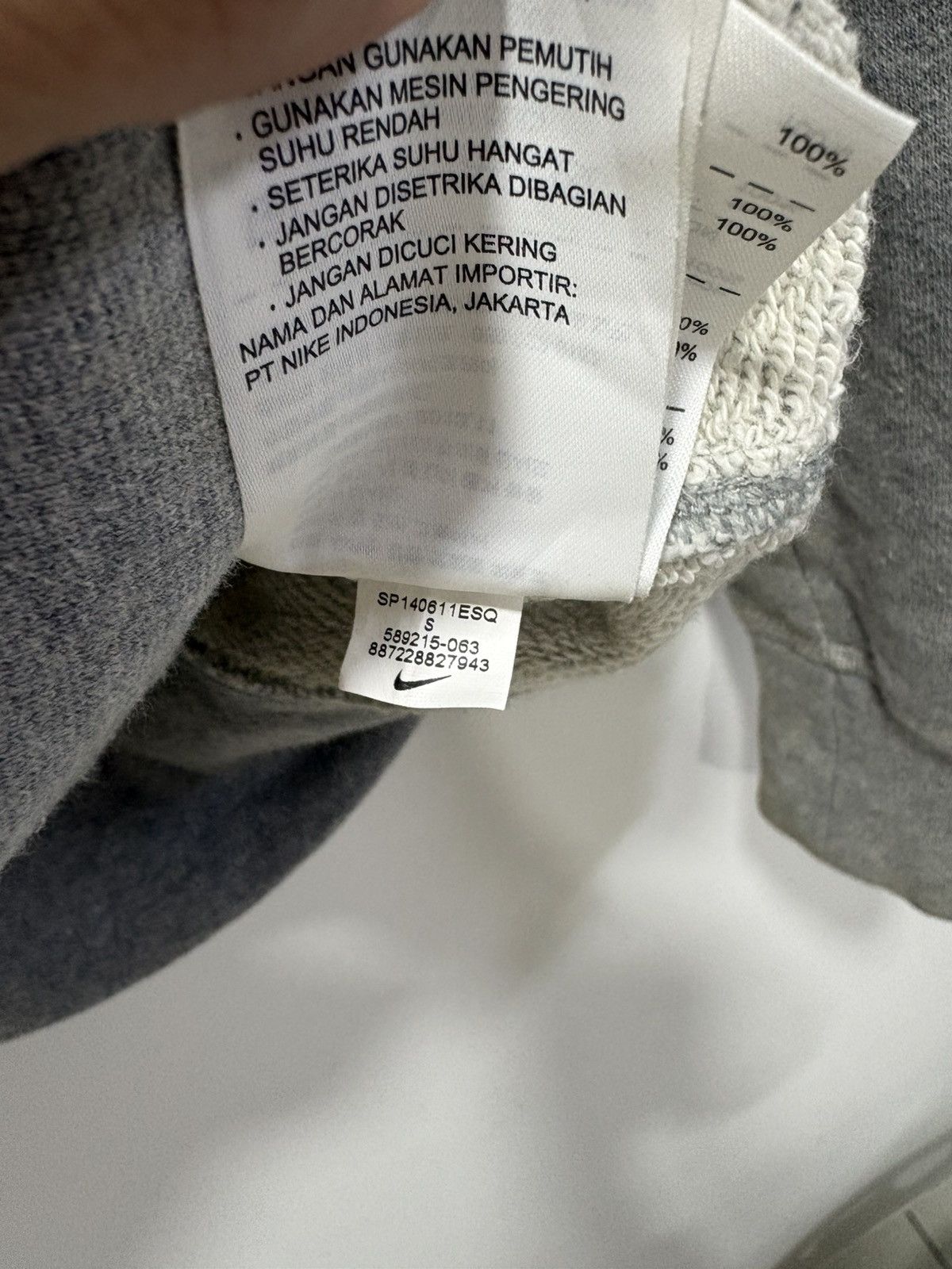 Nike Nike Graphic Print Hoodie Mozambique Trials 76 Grey Jumper Size US S / EU 44-46 / 1 - 8 Thumbnail