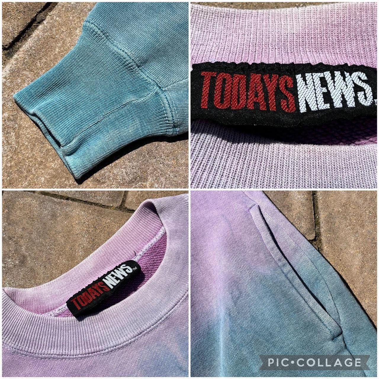 Vintage Vintage Todays News Tie Dye Essential Pullover Sweatshirt Size US L / EU 52-54 / 3 - 3 Thumbnail