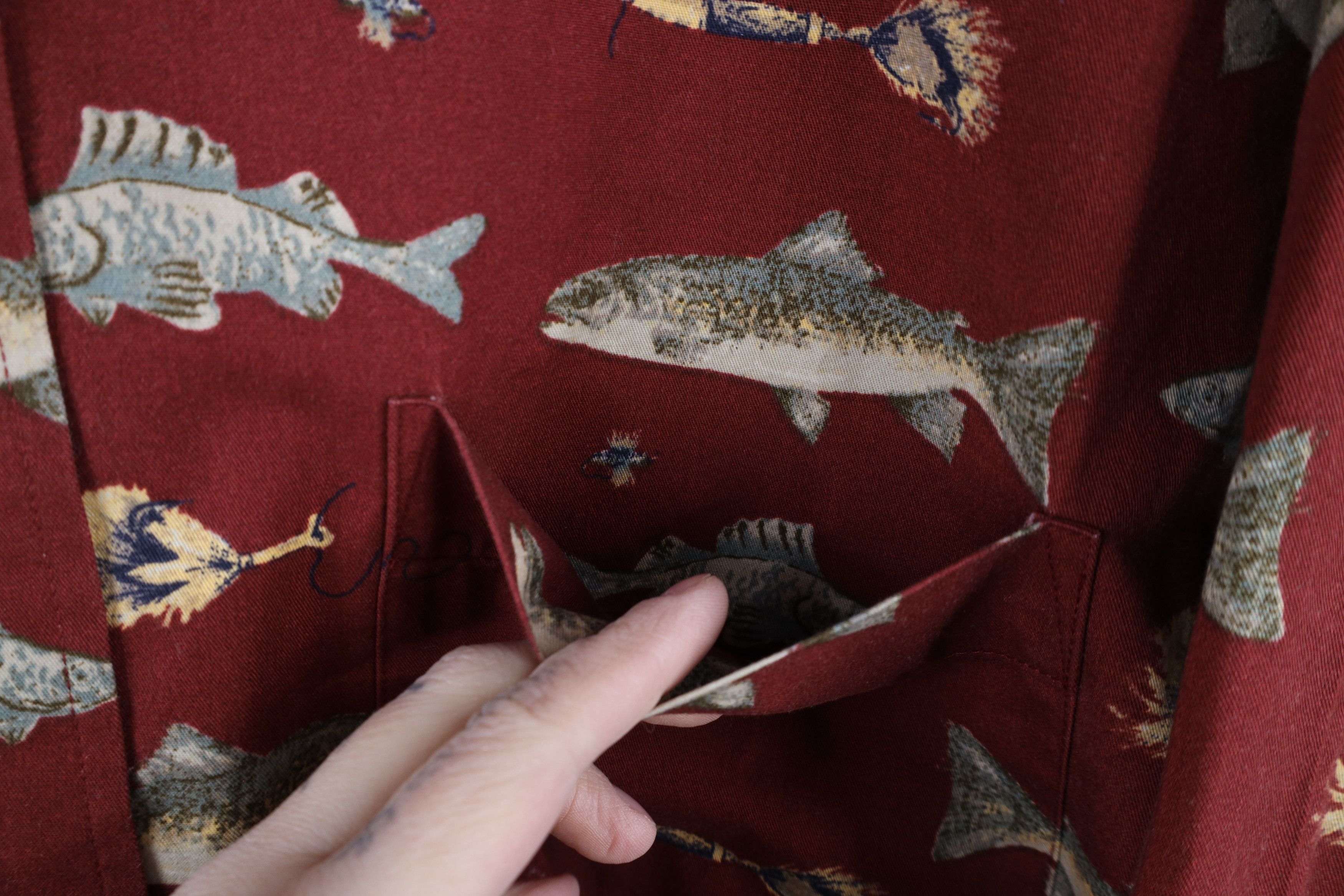 Vintage Vintage 90s Streetwear Nature Over Print Button Down Shirt Size US L / EU 52-54 / 3 - 5 Thumbnail