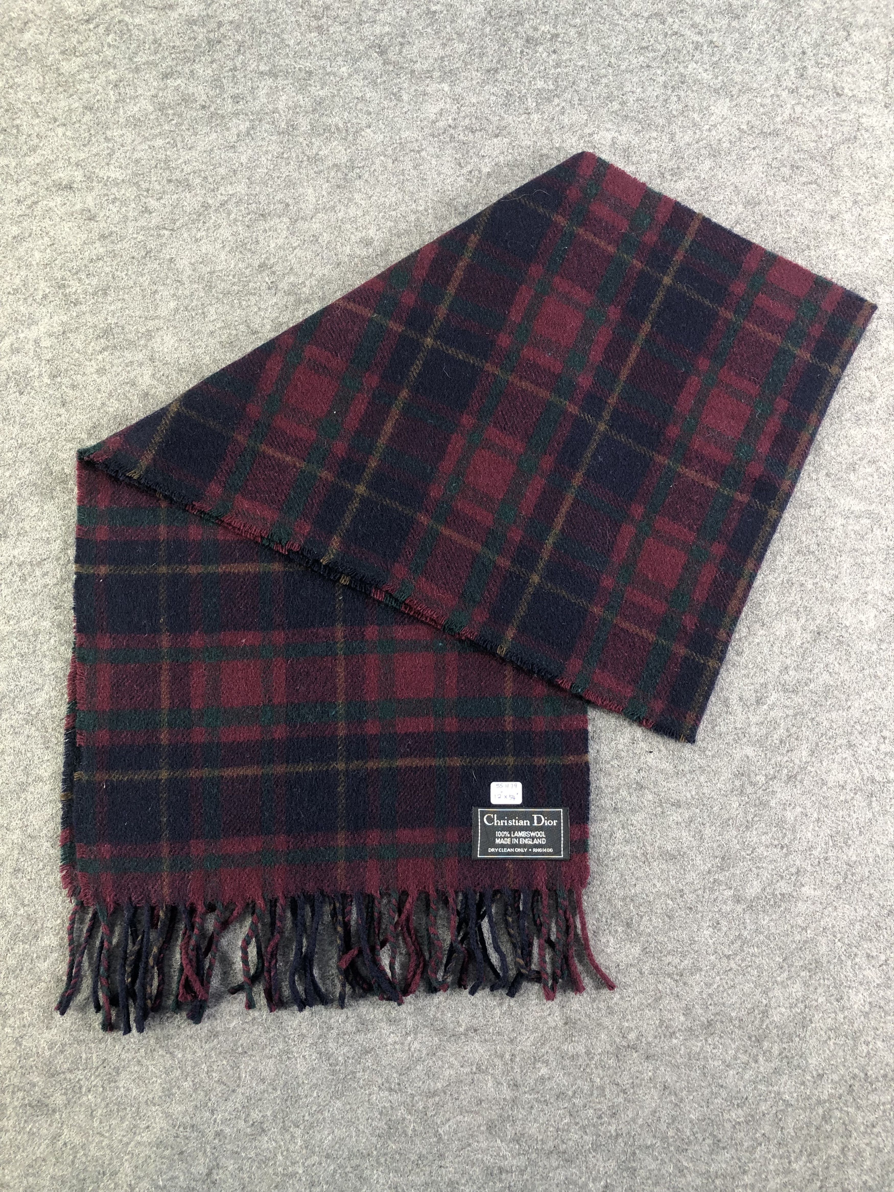 Christian Dior Tartan Scarf / Muffler / Neckwear