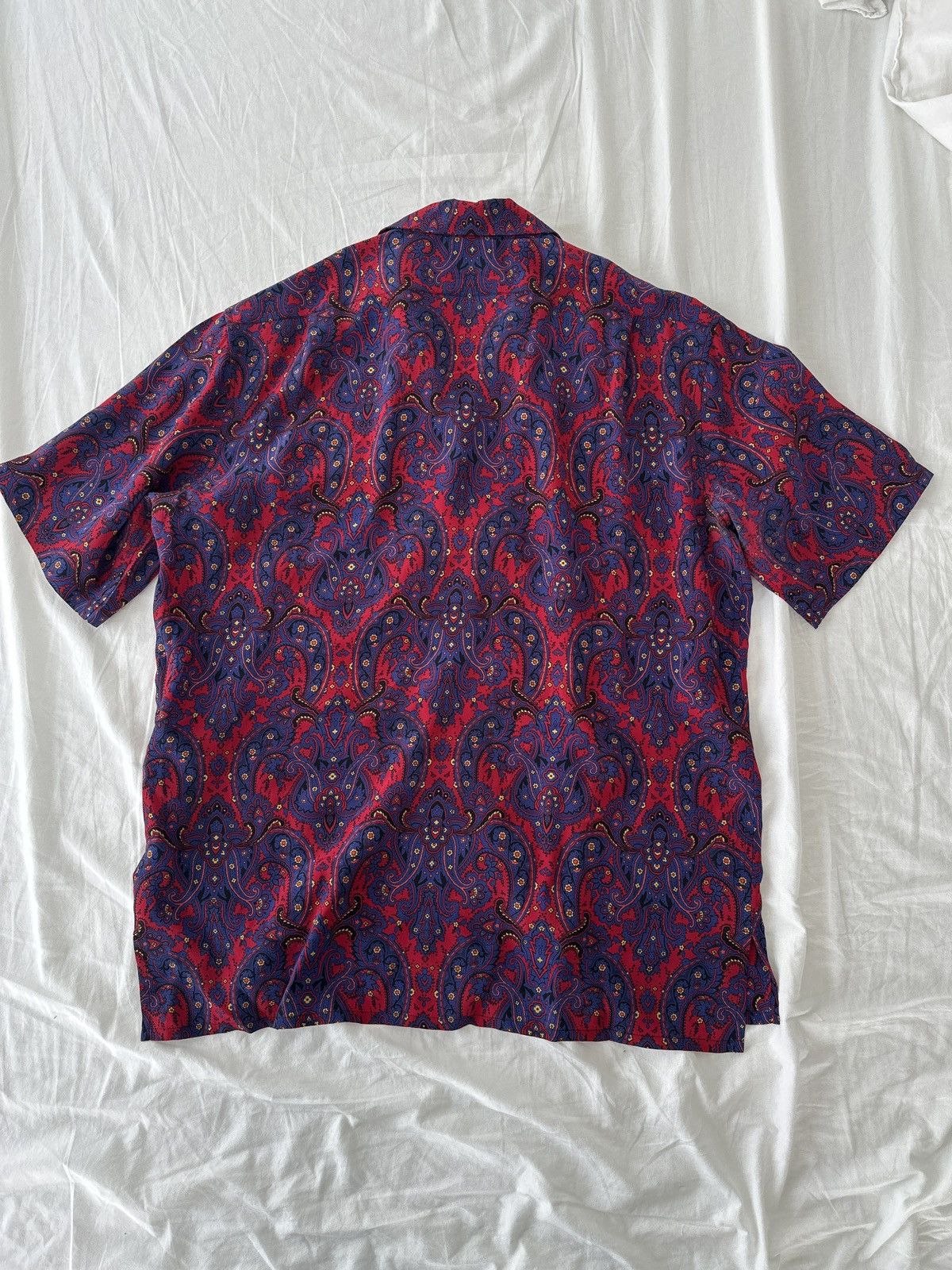 Saint Laurent Paris Paisley Print Silk Shirt Size US M / EU 48-50 / 2 - 2 Thumbnail