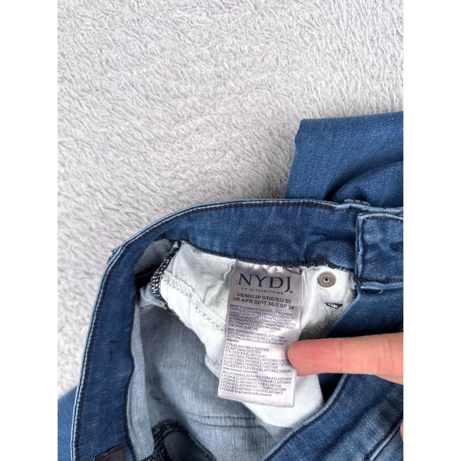 NYDJ VINTAGE NYDJ Jeans Womens 00 Bootcut Denim Slim Fit Mid Rise Cotton Blend 25x31 Blue Casual Size 24" / US 00 / IT 34 - 7 Thumbnail