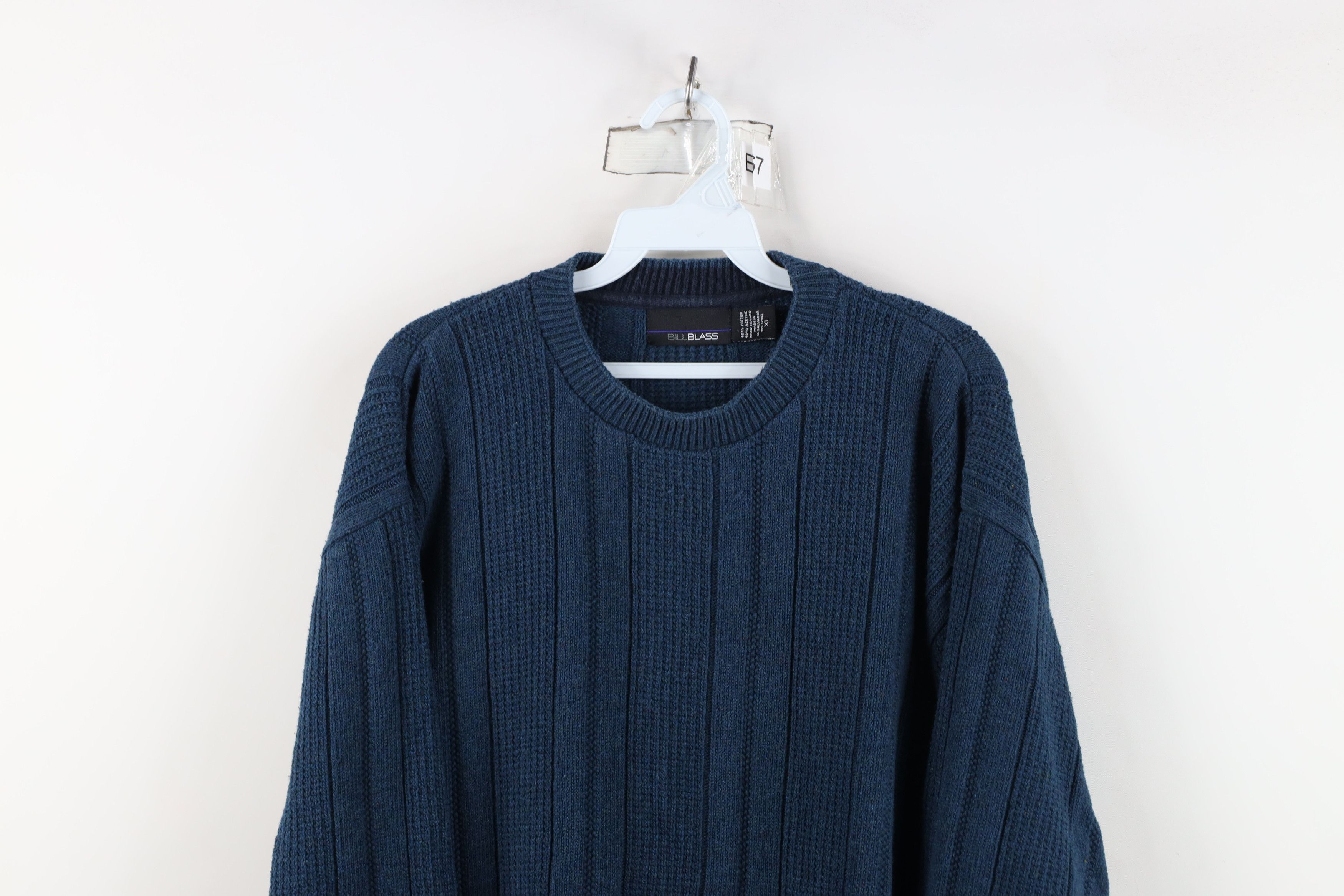 Vintage Vintage 90s Streetwear Chunky Ribbed Knit Crewneck Sweater Size US XL / EU 56 / 4 - 2 Thumbnail