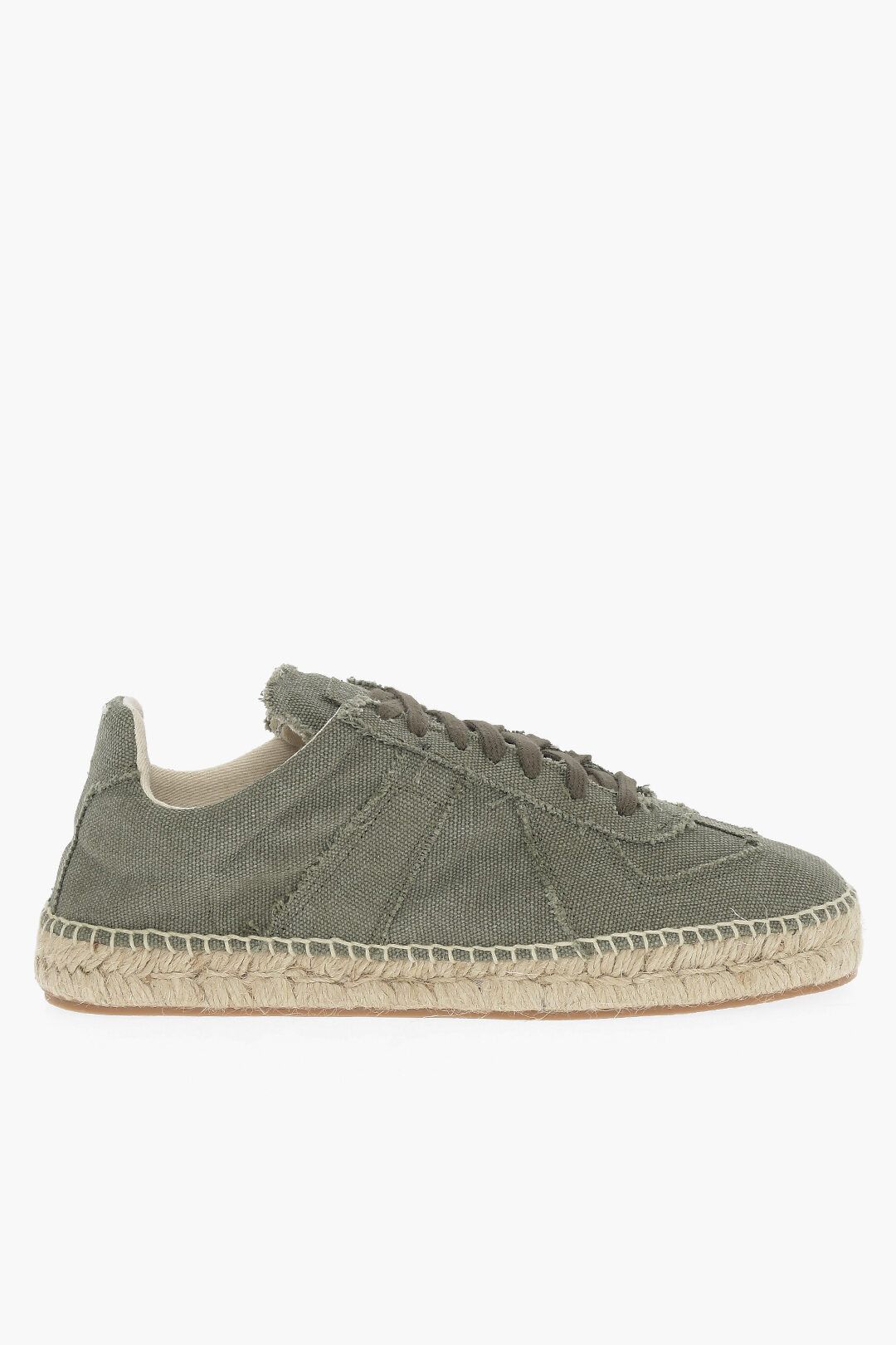 image of Maison Margiela Og1Mm0424 Cotton Low-Top Sneakers In Green, Men's (Size 12)