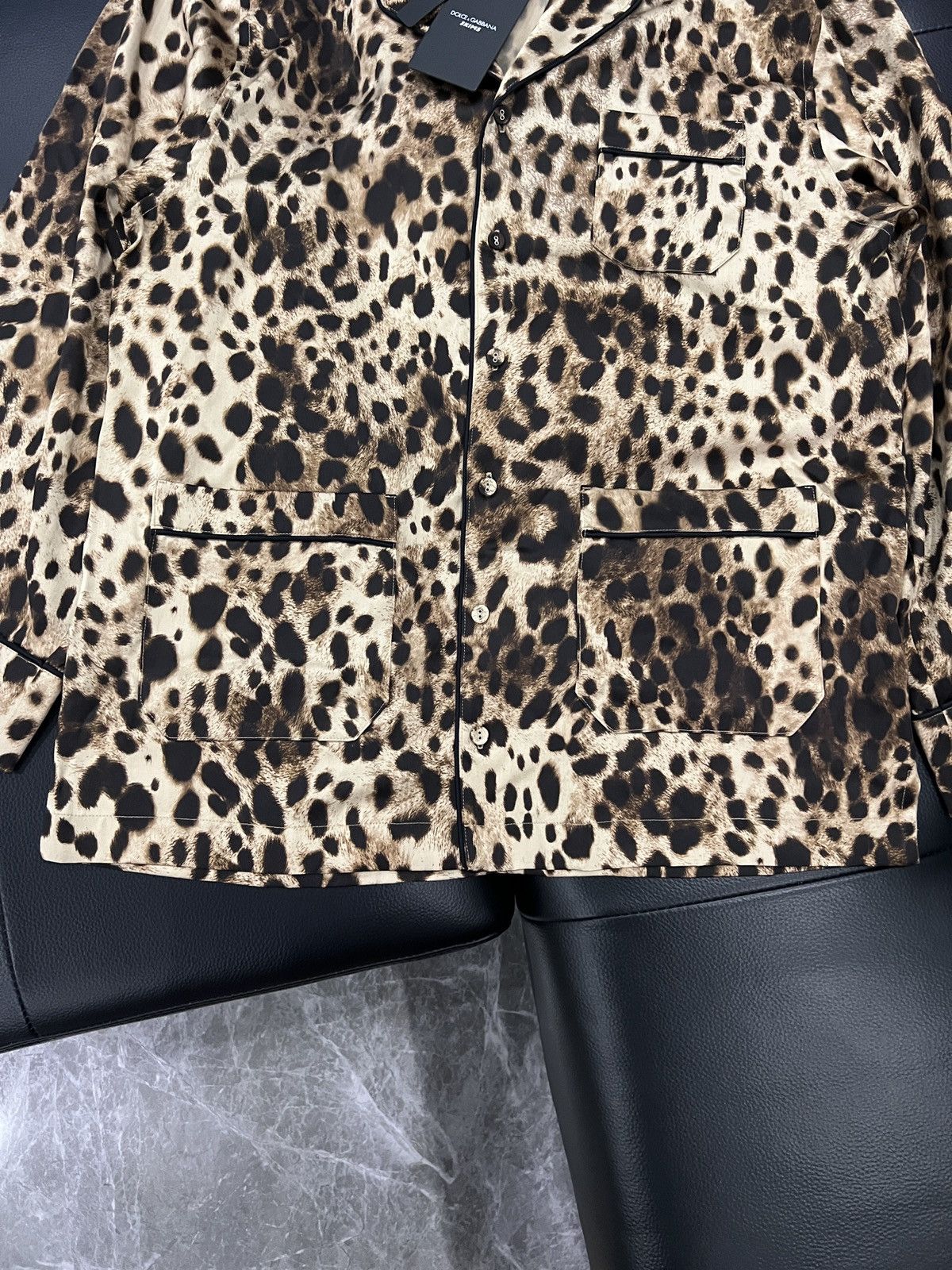 Dolce & Gabbana Dolce & Gabbana by SKIMS FW24 Silk Leopard Print Set Size US M / EU 48-50 / 2 - 14 Thumbnail