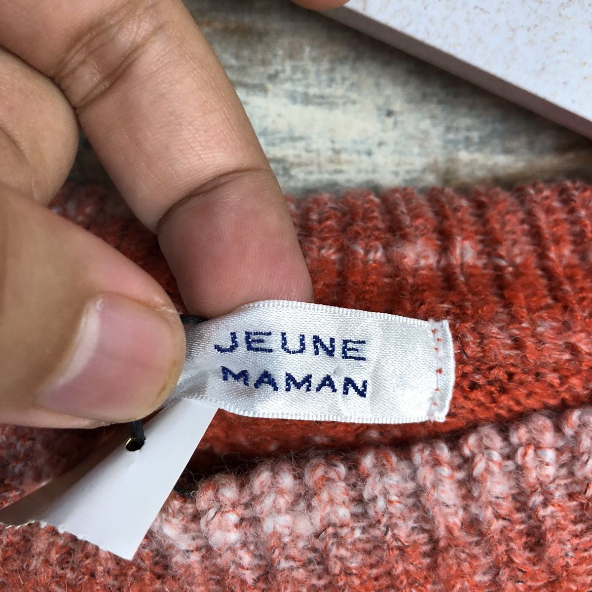 Japanese Brand DL Jeume Maman Orange Knitwear #C437 Size US M / EU 48-50 / 2 - 9 Thumbnail