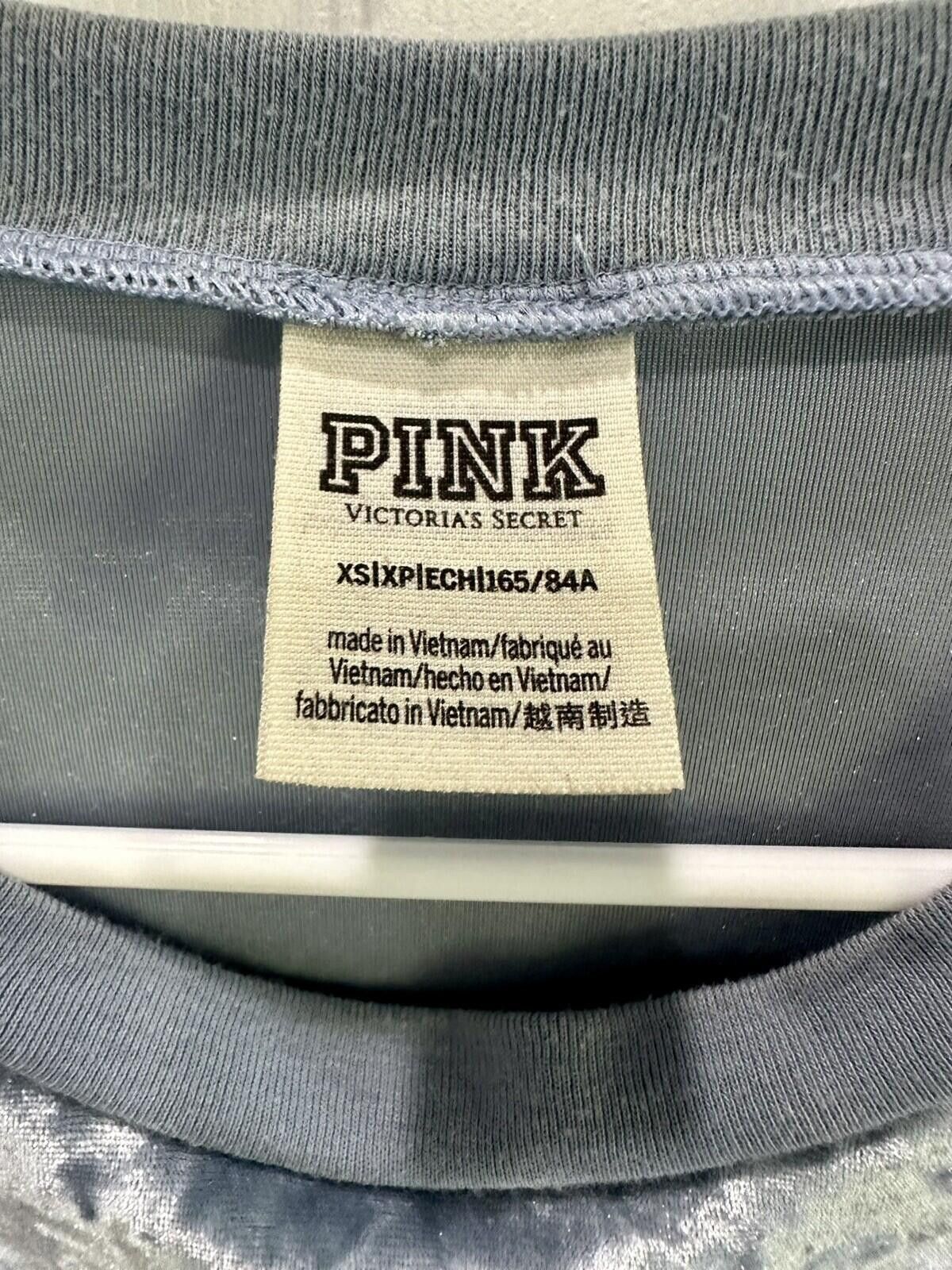 Other Victoria Secret PINK Baby Blue Crushed Velvet Cropped top XS Size XS / US 0-2 / IT 36-38 - 3 Thumbnail