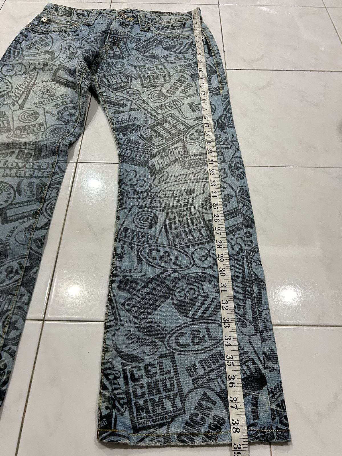Japanese Brand Vintage Co&Lu Japan Printed All Over Jeans Size US 32 / EU 48 - 18 Thumbnail