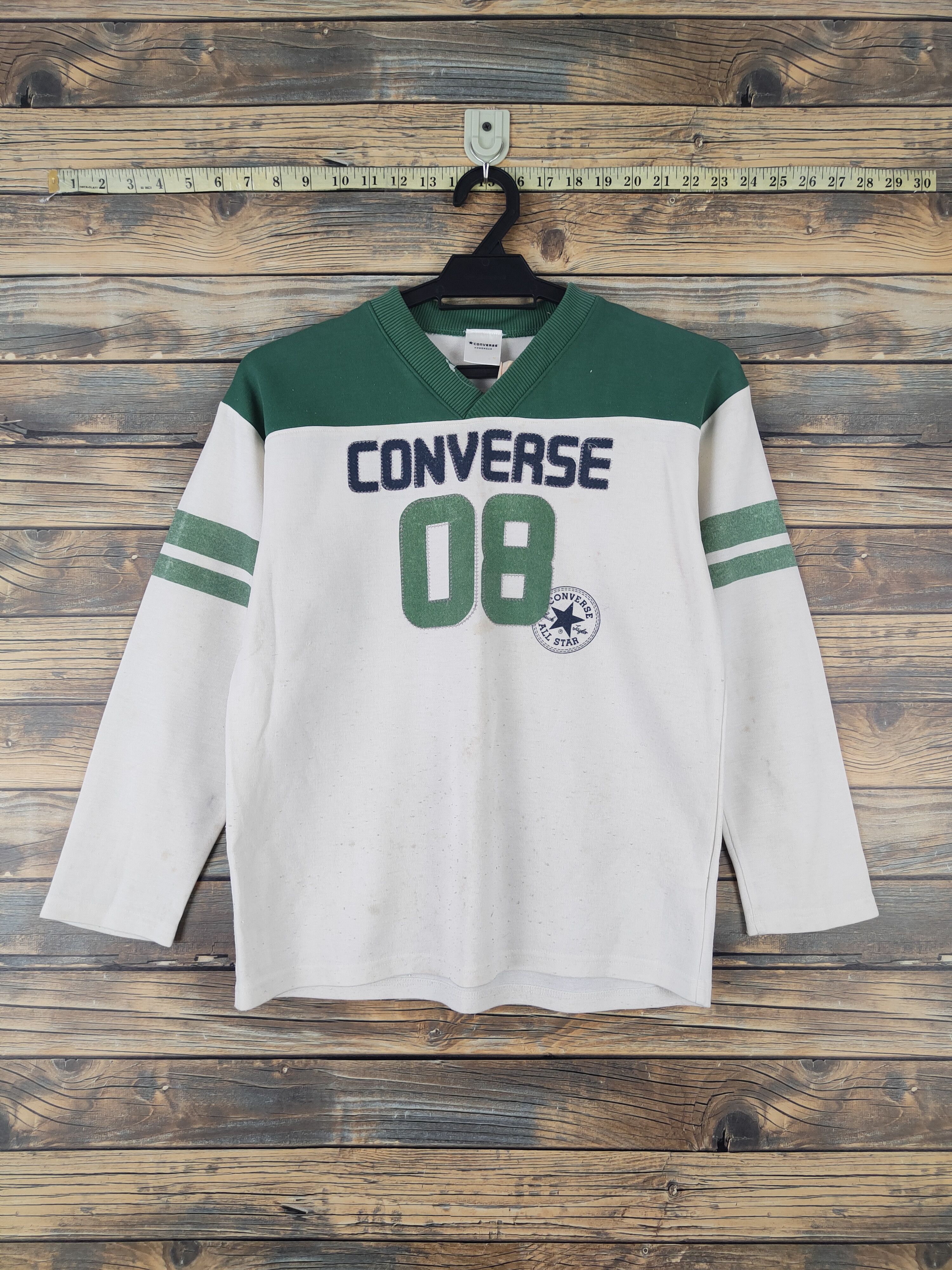 Converse DL Converse Green Ivory Long Sleeve T-shirts #643 Size US S / EU 44-46 / 1 - 1 Thumbnail