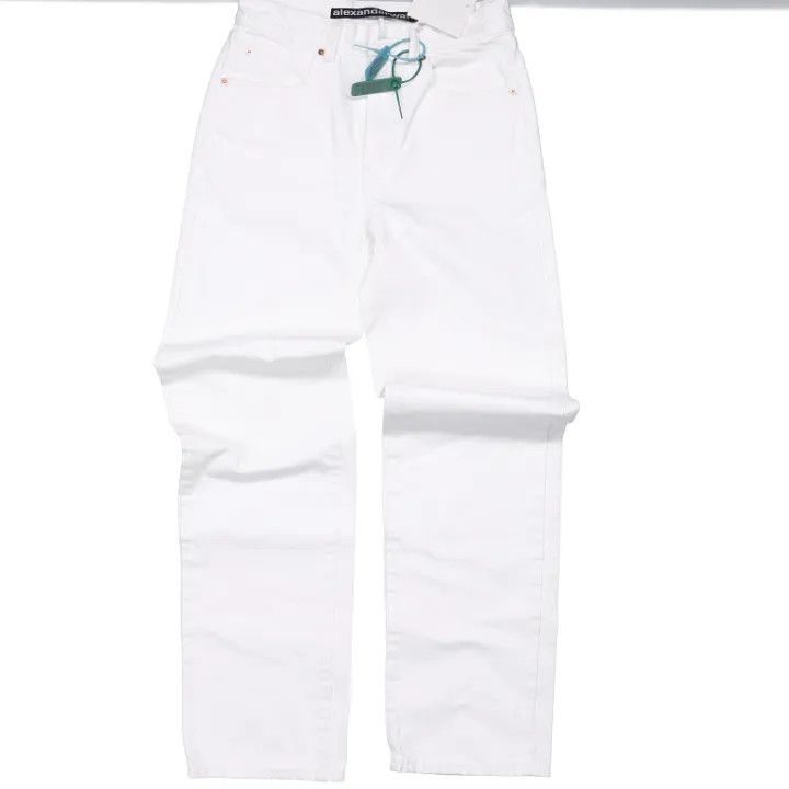 Alexander Wang Alexander Wang White Loose Straight Leg Jeans 0079 Size 25" / US 0 / IT 36 - 1 Thumbnail