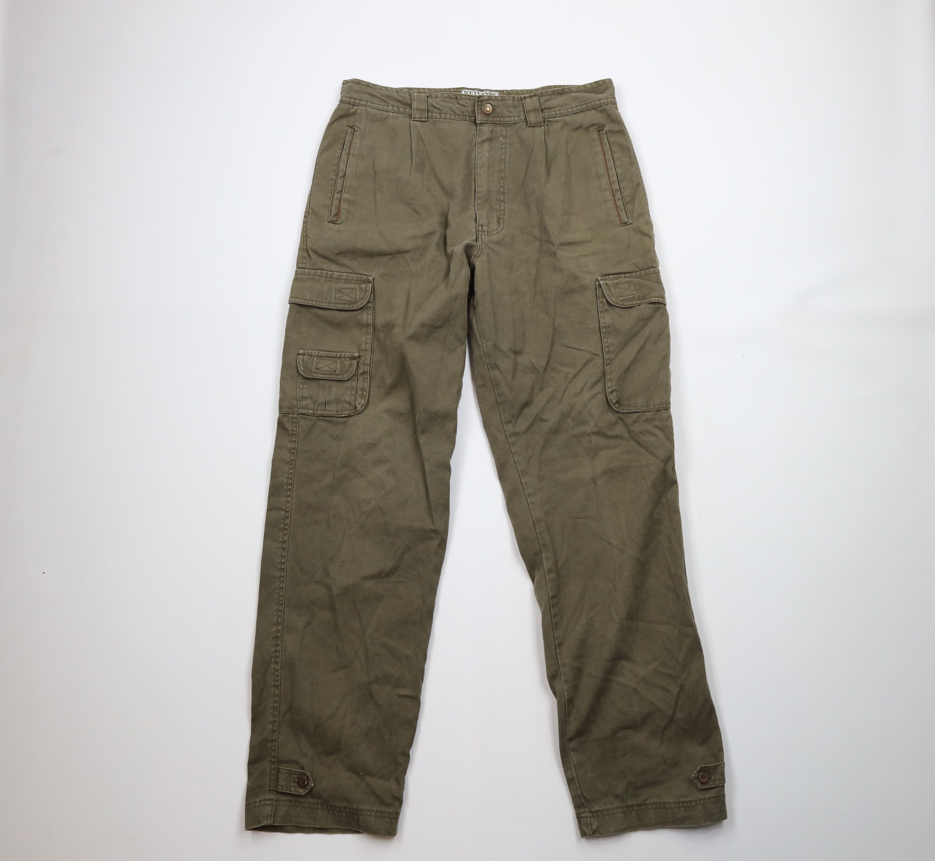 Vintage Vintage 90s Streetwear Pleated Military Surplus Cargo Pants Size US 34 / EU 50 - 1 Thumbnail