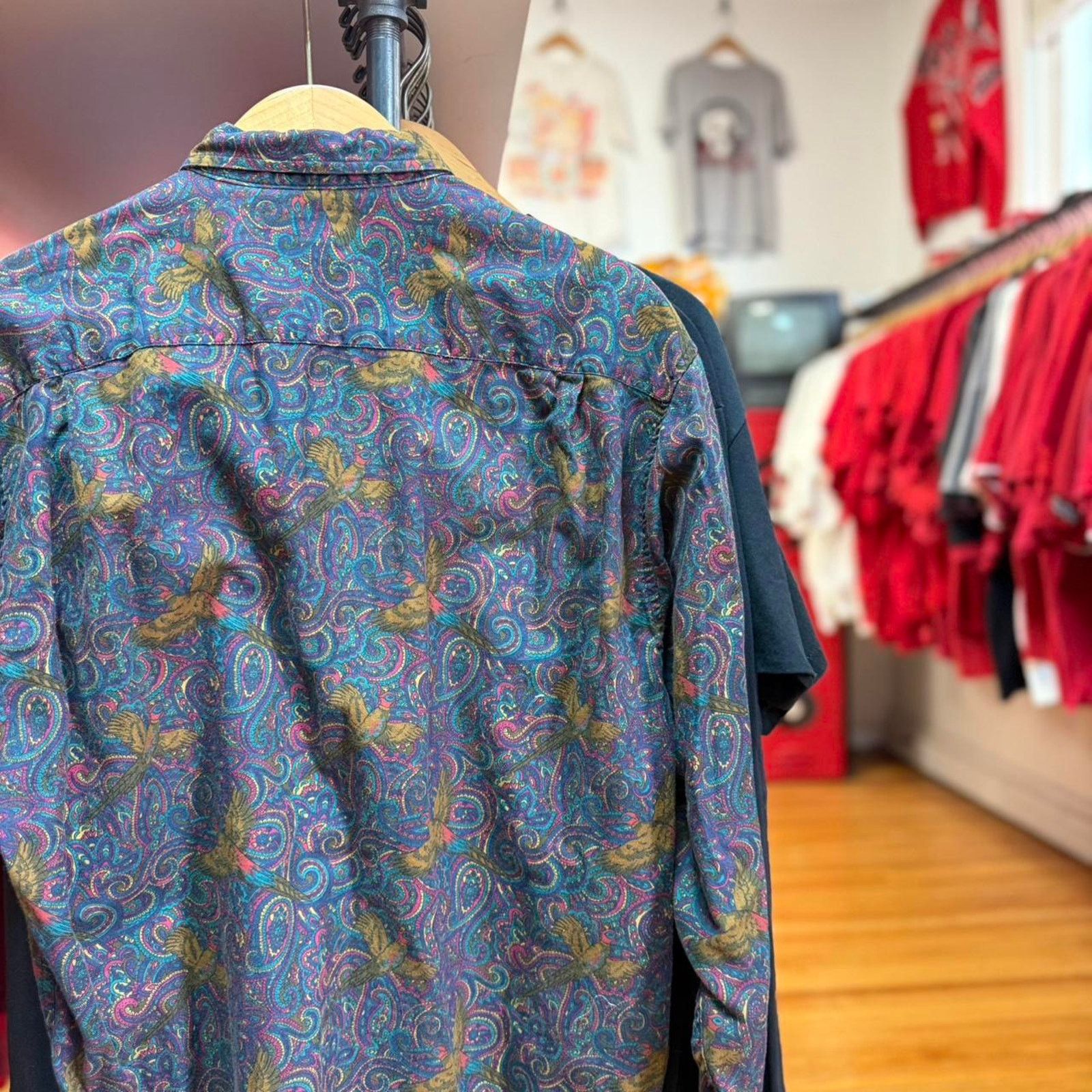 Gap × Vintage Vintage 90s Gap Pheasant Animal All Over Print Shirt Size US M / EU 48-50 / 2 - 2 Thumbnail
