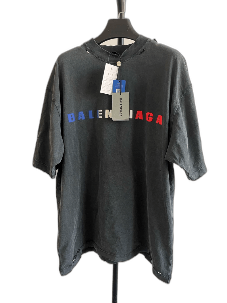 Balenciaga Solid Color Round Neck T-Shirt