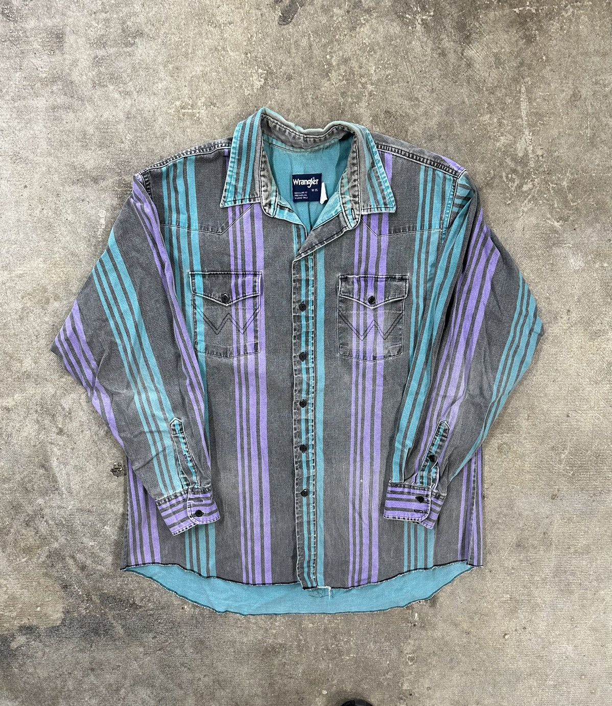 Wrangler Vintage 90s Wrangler Western Brushpopper Button Up Shirt Size US XL / EU 56 / 4 - 1 Thumbnail