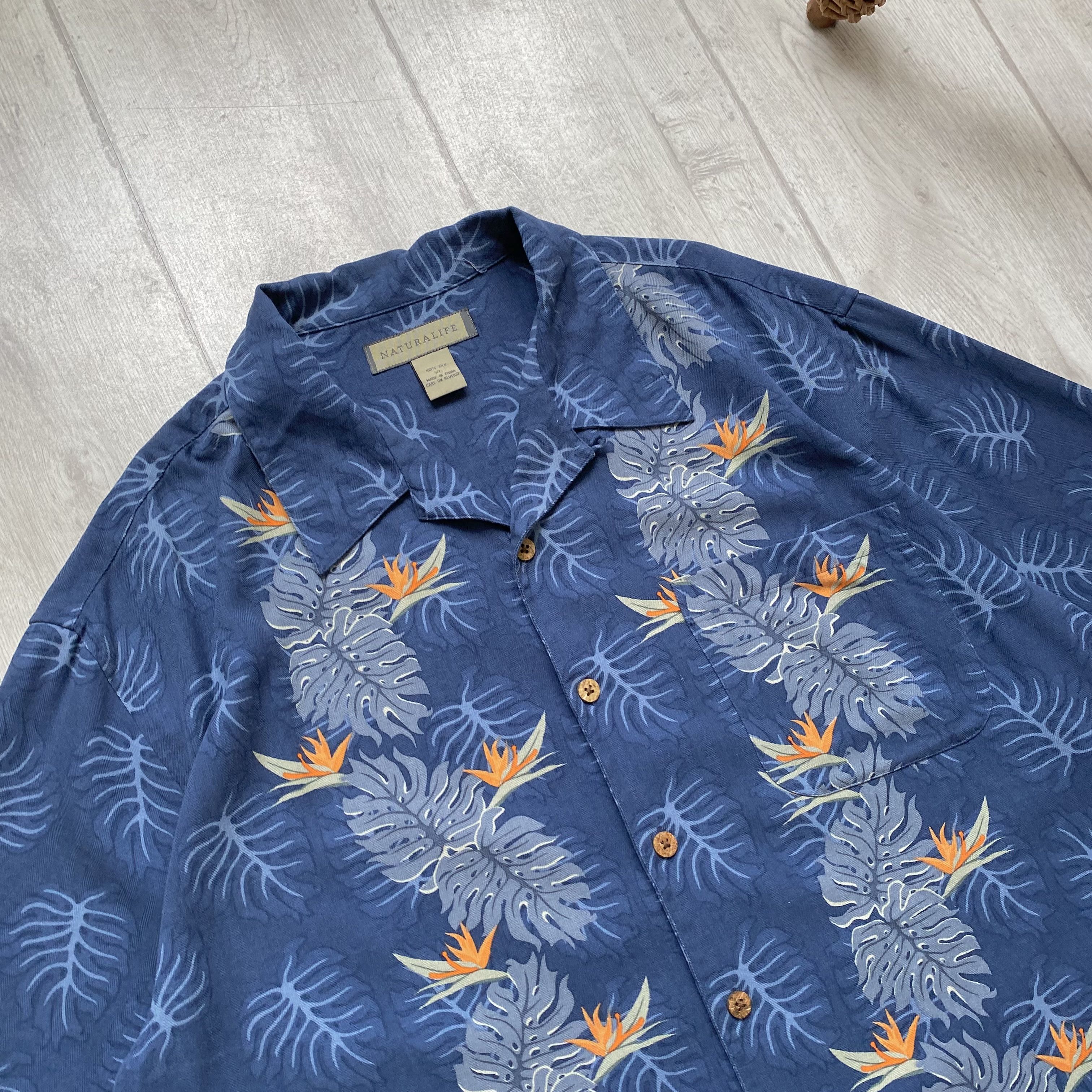 Vilebrequin 🦜 Vintage Silk Heavy Hawaiian Shirt Short sleeve Oldmoney Size US XL / EU 56 / 4 - 2 Thumbnail