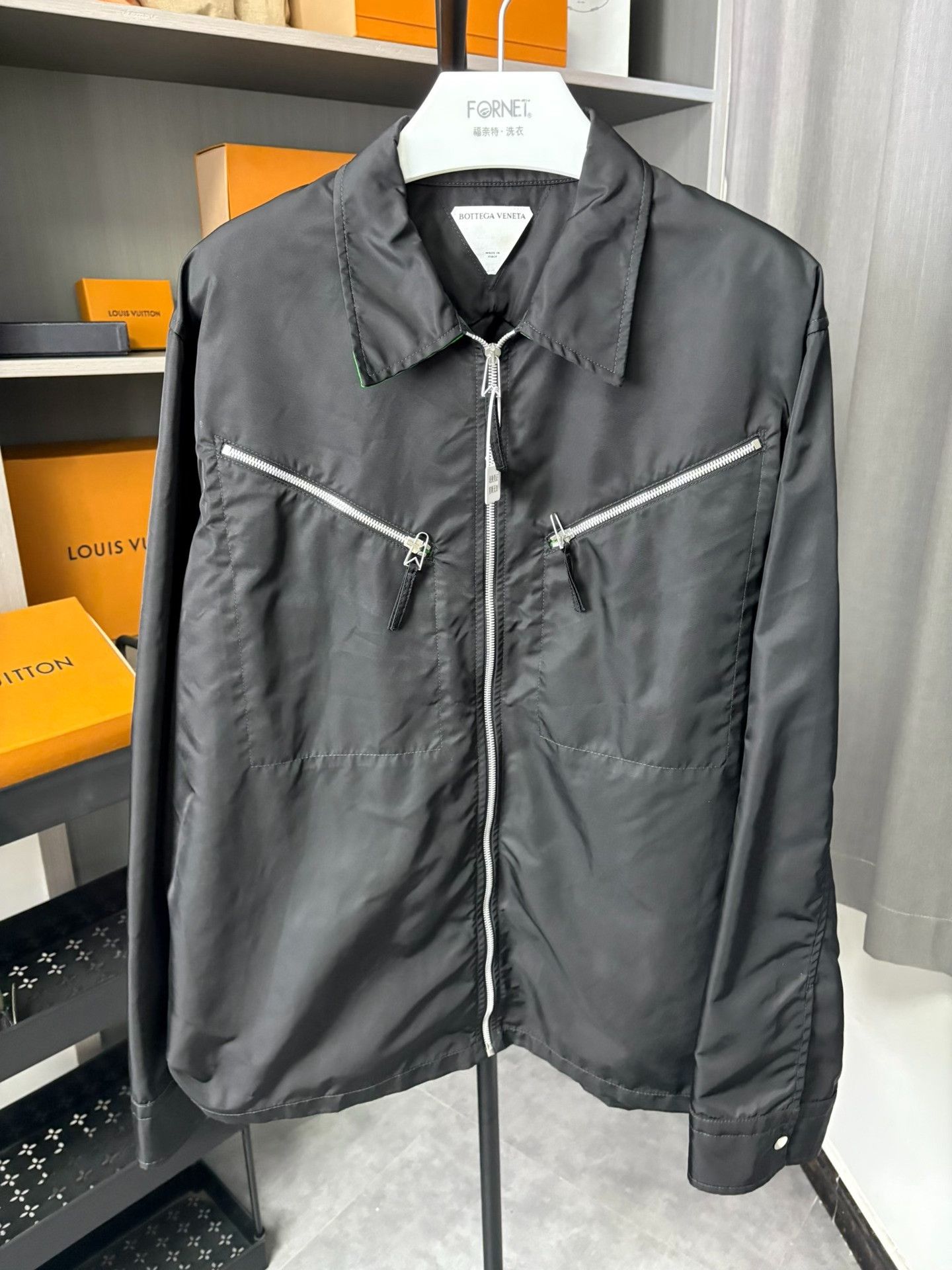 Bottega Veneta Bottega Veneta Nylon Black Jacket M Women Size M / US 6-8 / IT 42-44 - 1 Thumbnail
