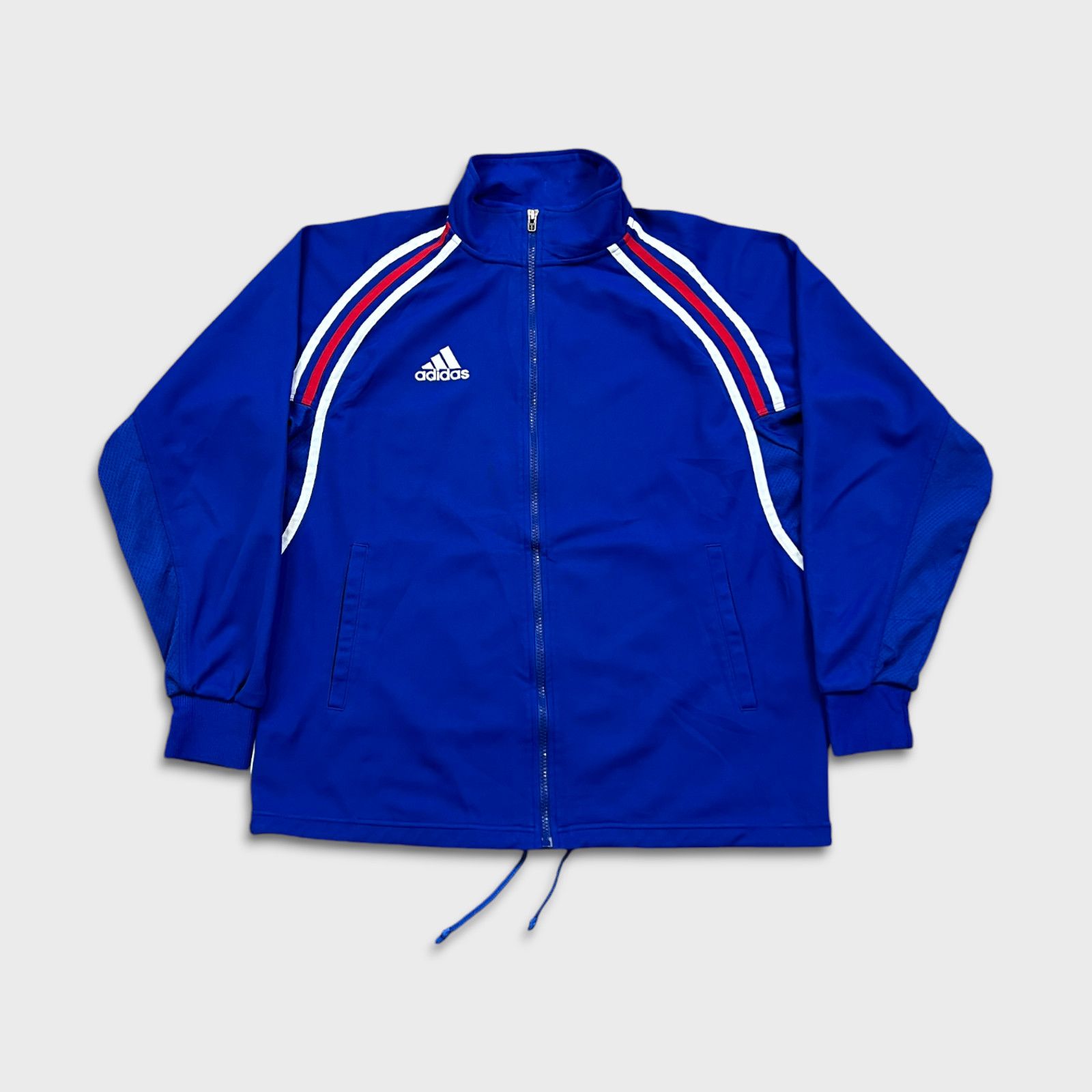 Adidas × Vintage Vintage Adidas Track Jacket Large 3 Stripes 90s Tracksuit Size US L / EU 52-54 / 3 - 1 Thumbnail
