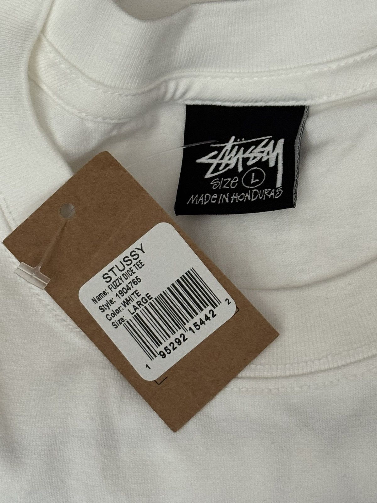 Stussy Stussy White Fuzzy Dice T Shirt Size Large Size US L / EU 52-54 / 3 - 8 Thumbnail