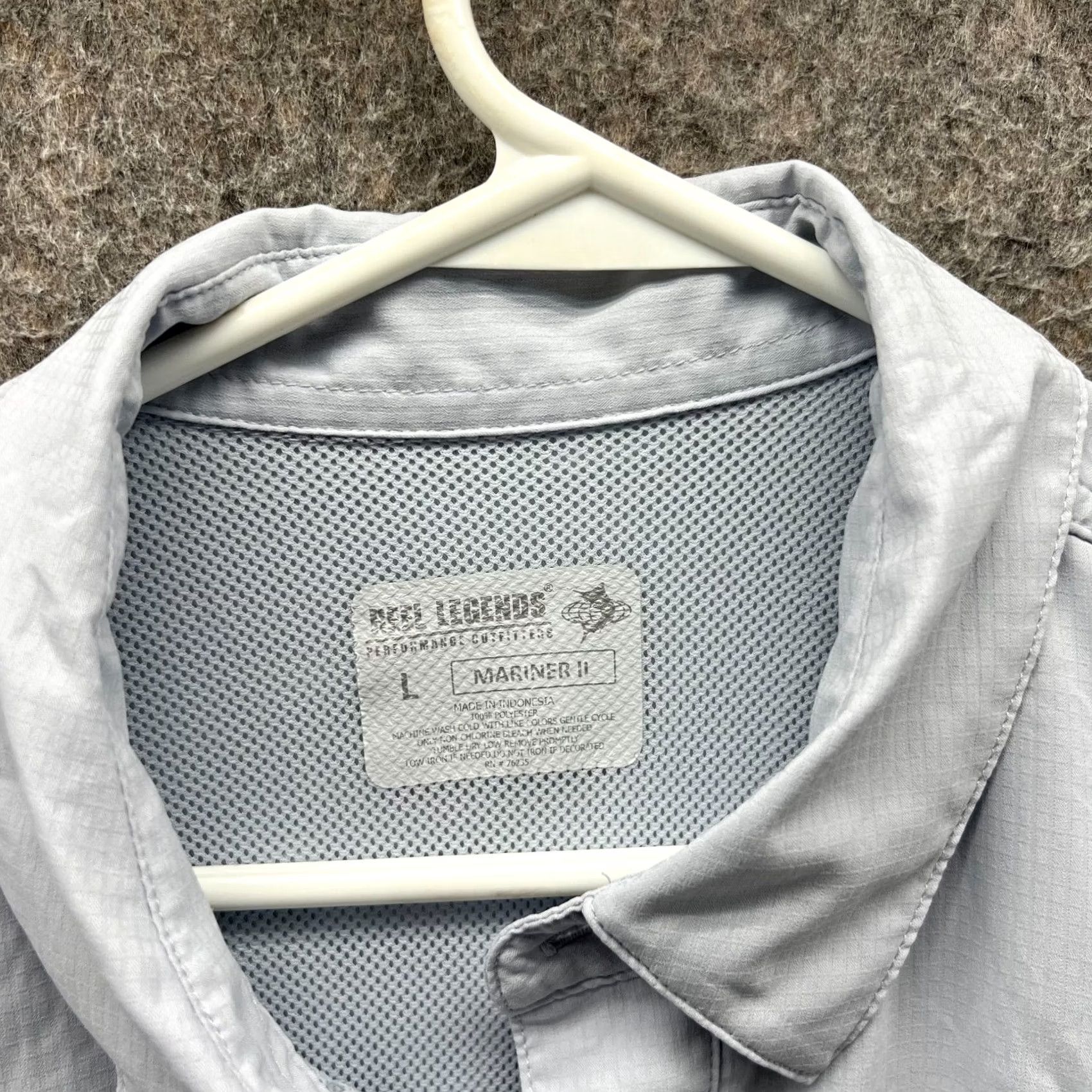 Vintage VINTAGE Reel Legends Shirt Mens Large Grey Button Down Preppy Fishing Mariner ll Vented Size US L / EU 52-54 / 3 - 6 Thumbnail