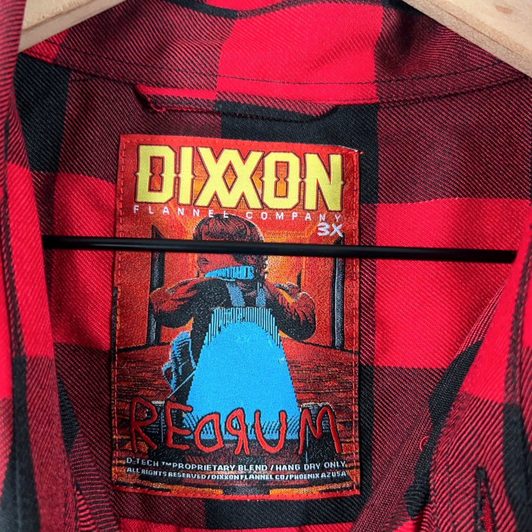 Dixxon Flannel Shirt Mens 3xl Xxxl The Redrum Red Black Plaid Button Up, Men's — image 4 of 6