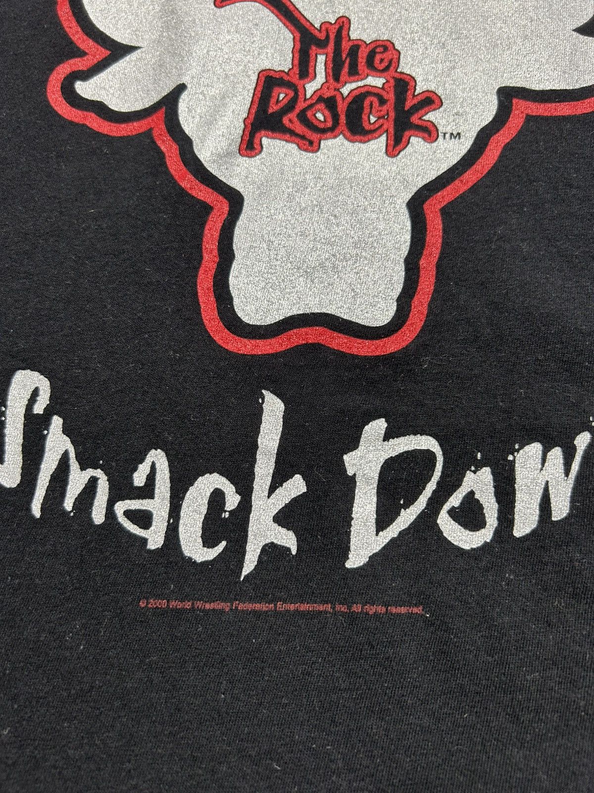 Vintage Vintage 2000 The Rock Lay The Smack Down T-Shirt Size US XL / EU 56 / 4 - 5 Thumbnail