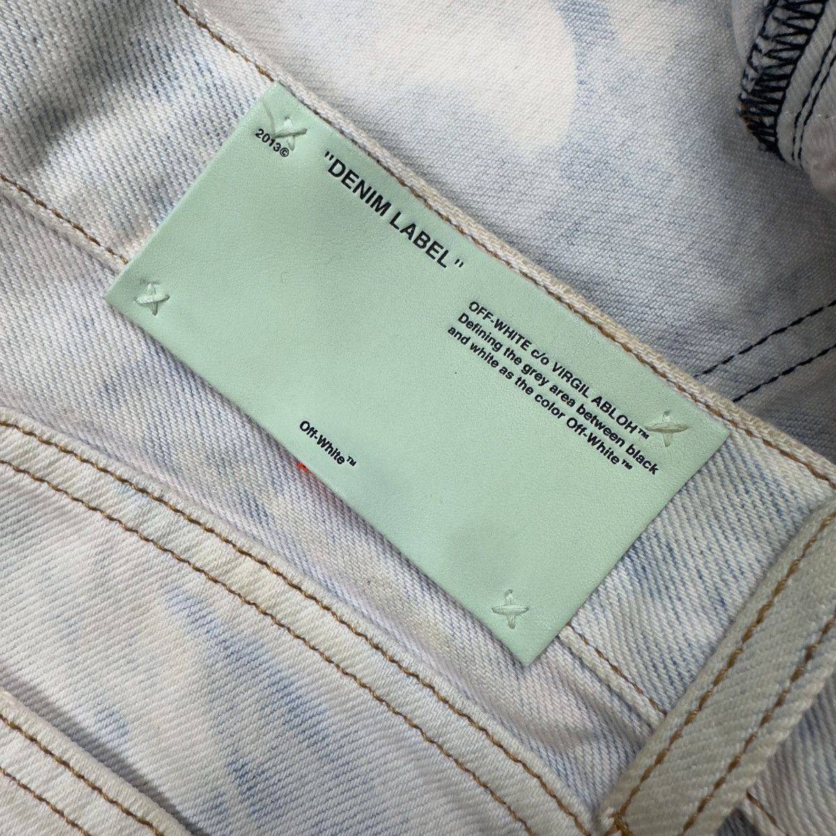 Off White Ev Bravado Rare Unreleased Denim Jeans 36x35