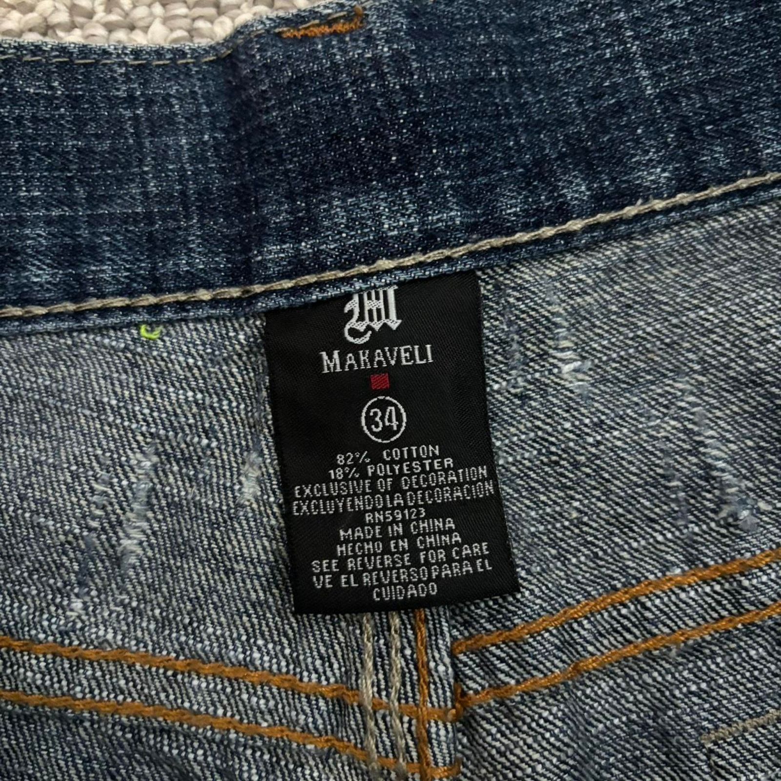 Makaveli Vintage Makaveli Tupac Shakur Extremely Baggy Y2K Jeans Size US 34 / EU 50 - 5 Thumbnail