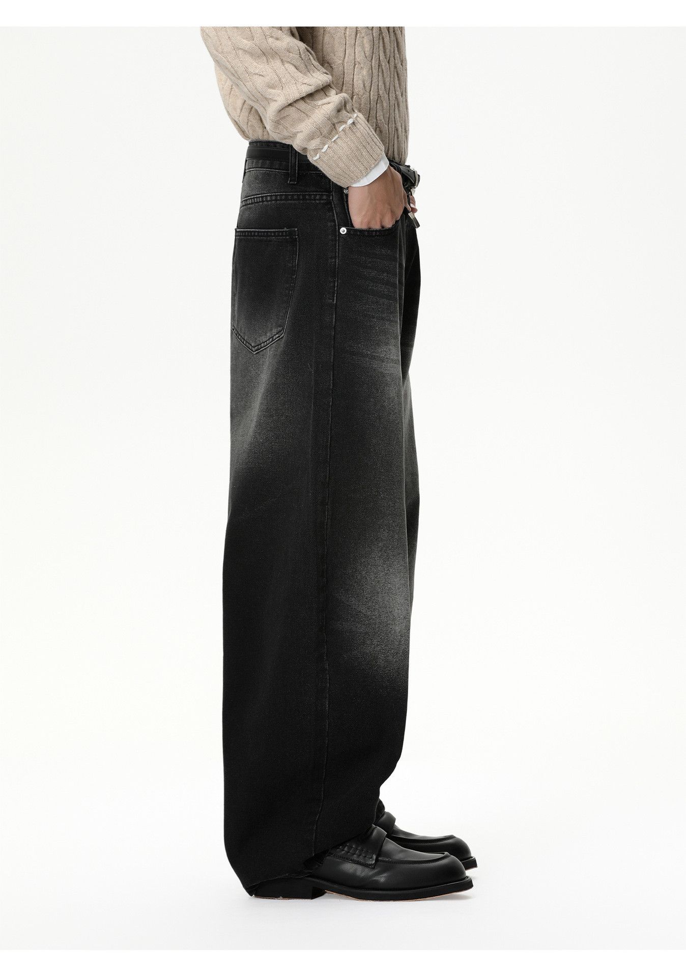 Japanese Brand Japanese retro style Vibe washed wide-leg curved jeans Size US 32 / EU 48 - 2 Thumbnail