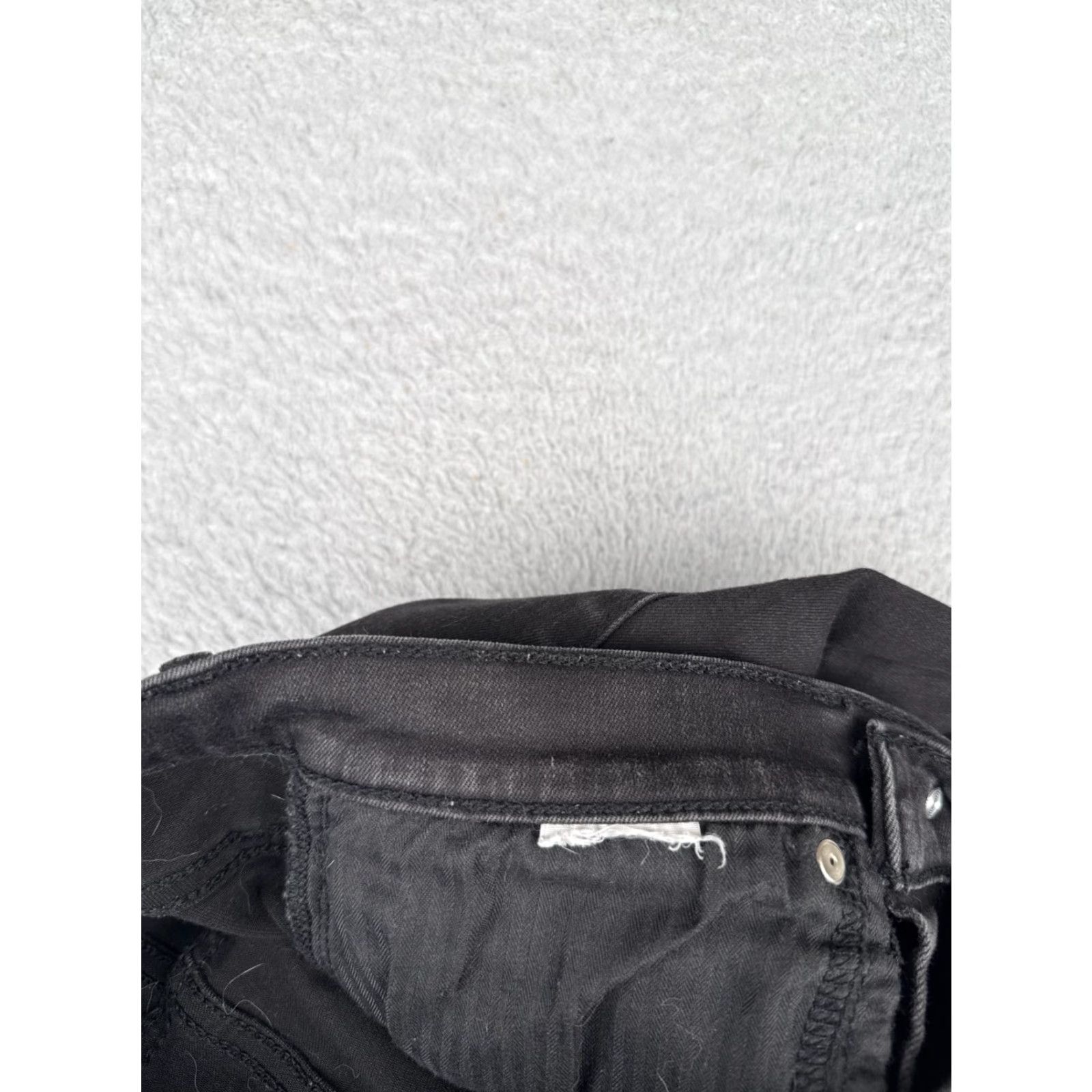 Abercrombie & Fitch Abercrombie & Fitch Jeans Womens 2 Black Ultra High Rise Super Skinny Distressed - Denim - 5-Pocket - Zip Button - Machine Washable - Regular Size 26" / US 2 / IT 38 - 7 Thumbnail