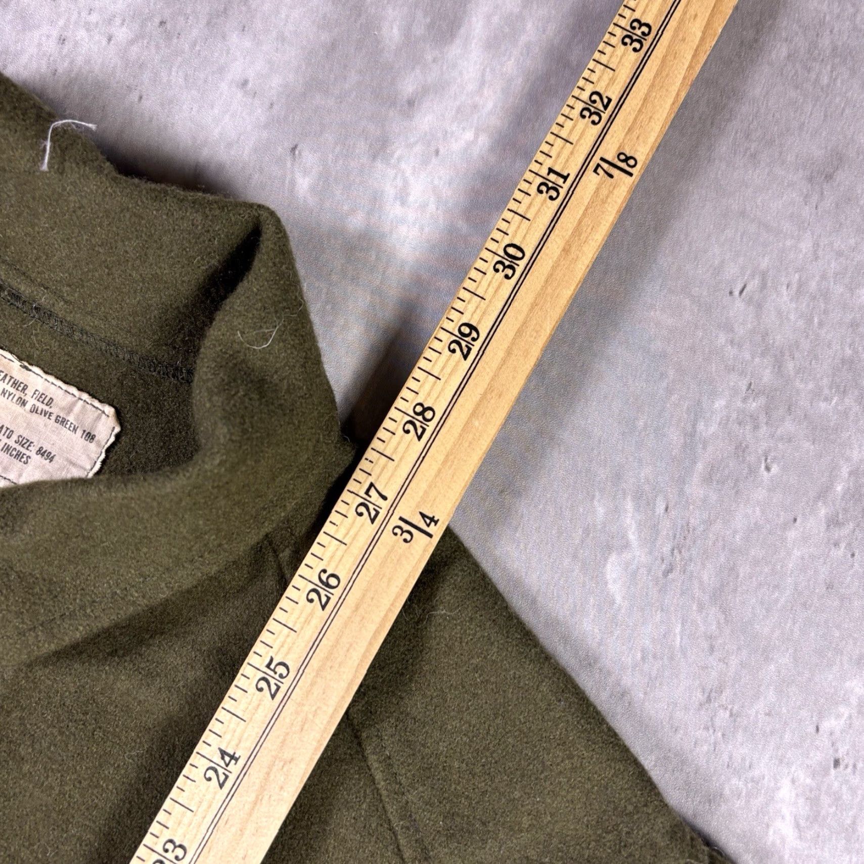 Olive VINTAGE US ARMY WOOL SHIRT Men Small Olive Drab 108 Cold Weather Button-Up Front Pockets Military Classic Size US S / EU 44-46 / 1 - 6 Thumbnail