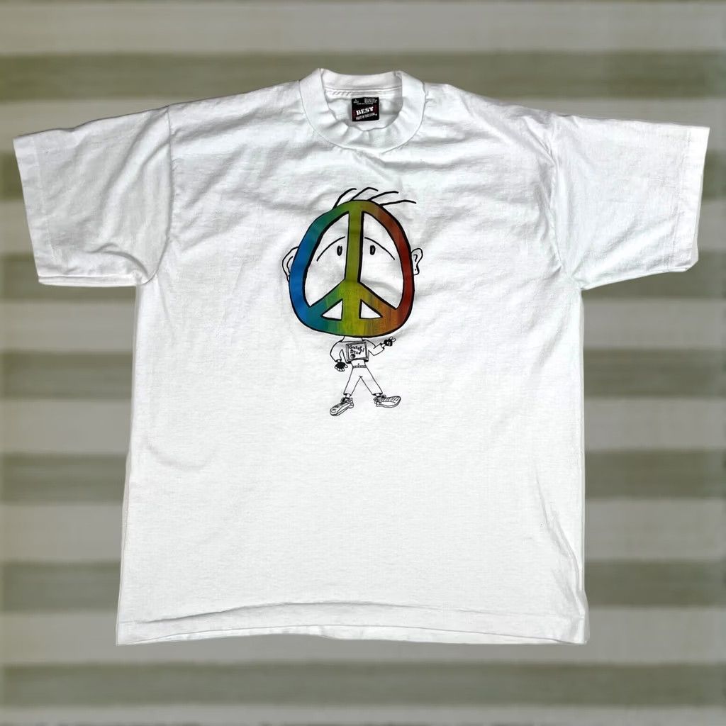 Fruit Of The Loom VINTAGE Grateful Dead T-Shirt Unisex Adults Short Sleeve Crew Neck Made in USA 1990s White Size L Cotton Poly Blend Single Stitch Size US L / EU 52-54 / 3 - 1 Thumbnail